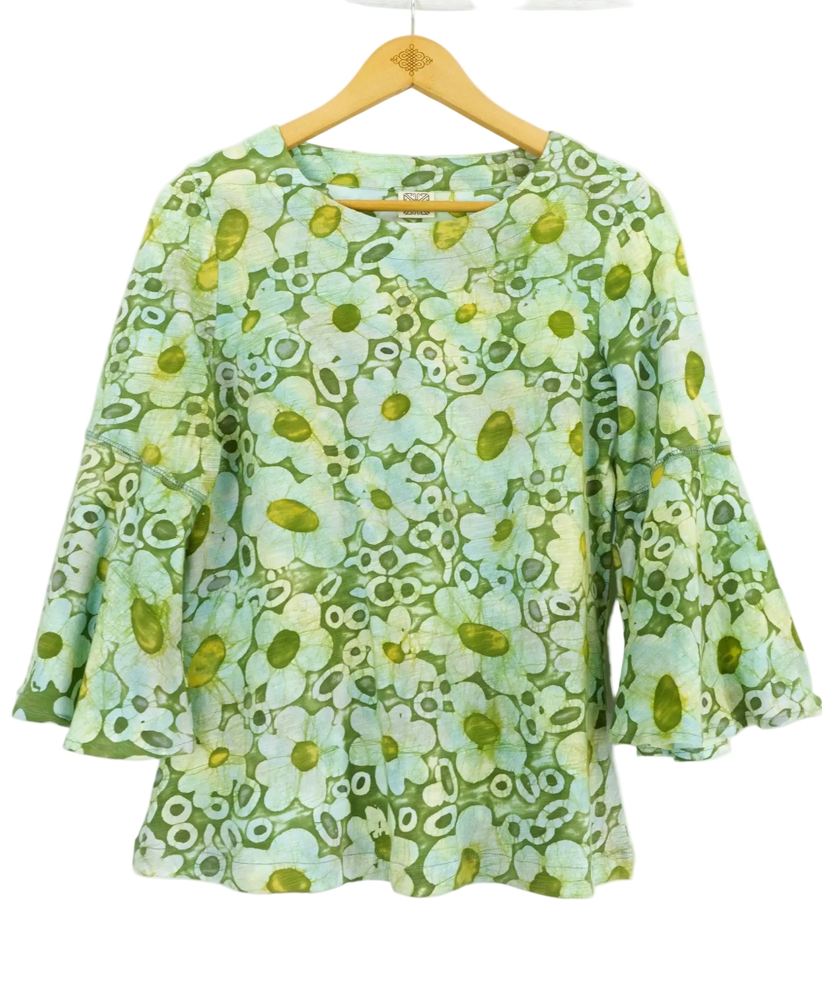Flare Sleeve Top - Aloft Motif