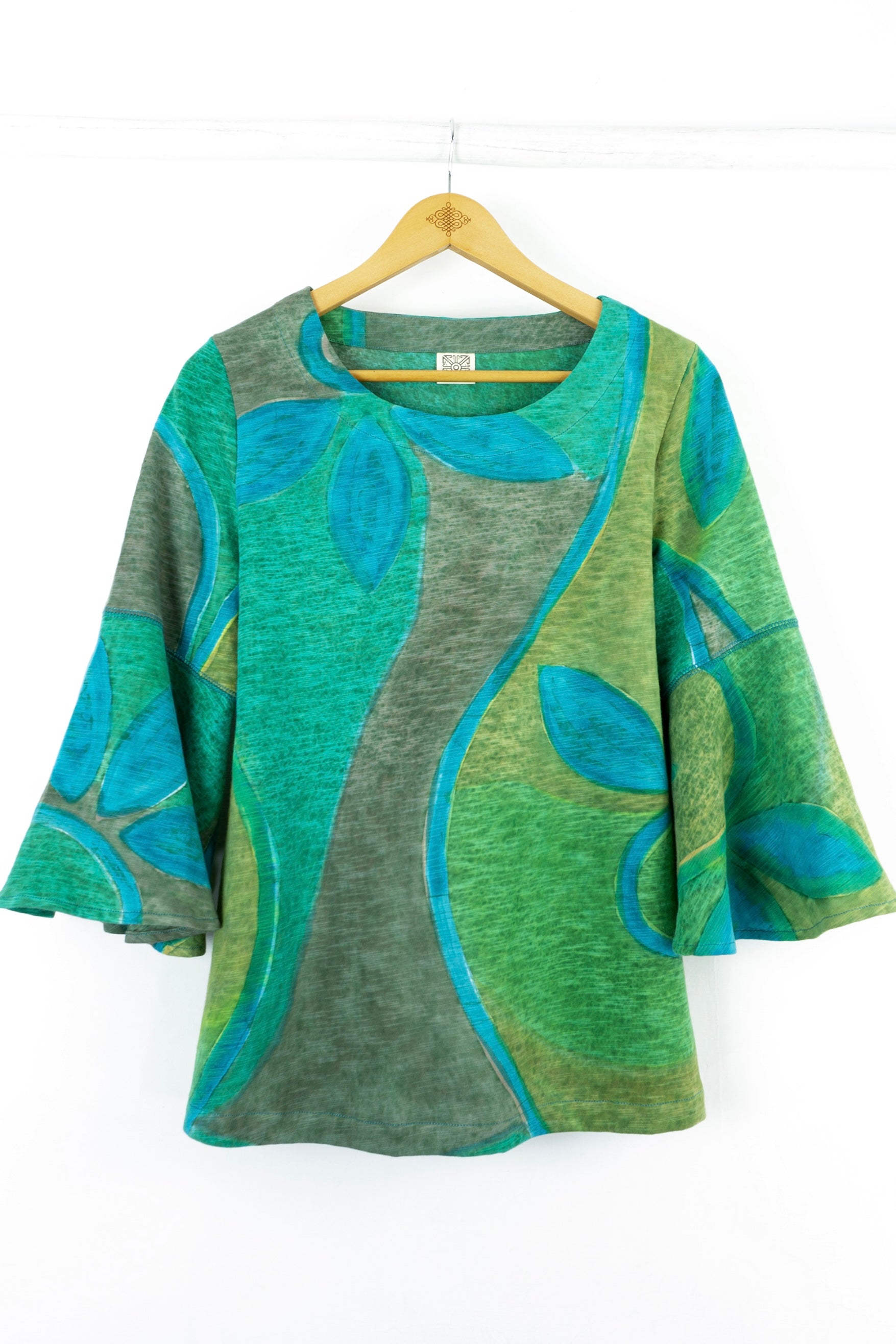 Flare Sleeve Top - 1091.1 - D'Vine - Garden