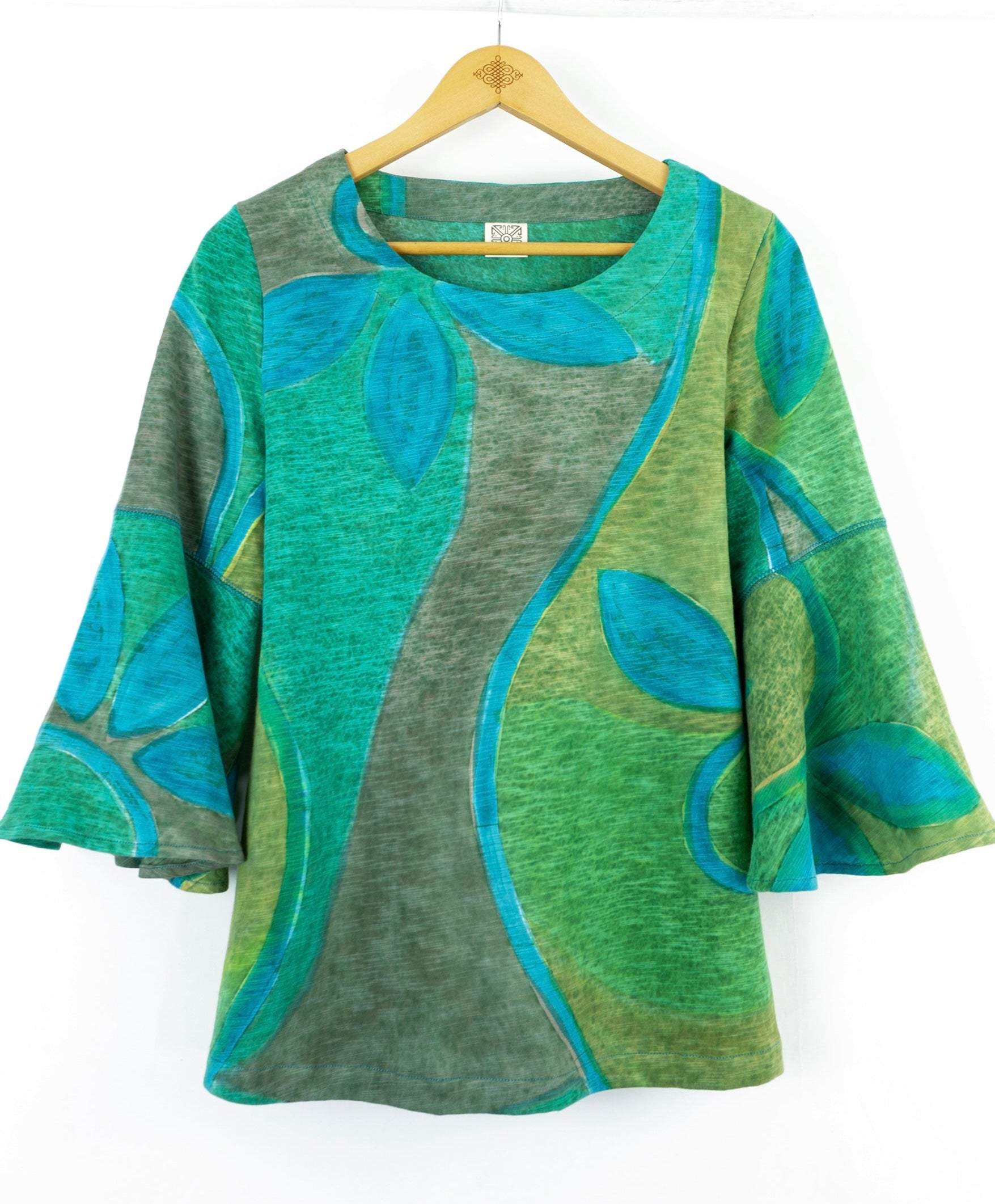 Flare Sleeve Top - D'Vine Motif