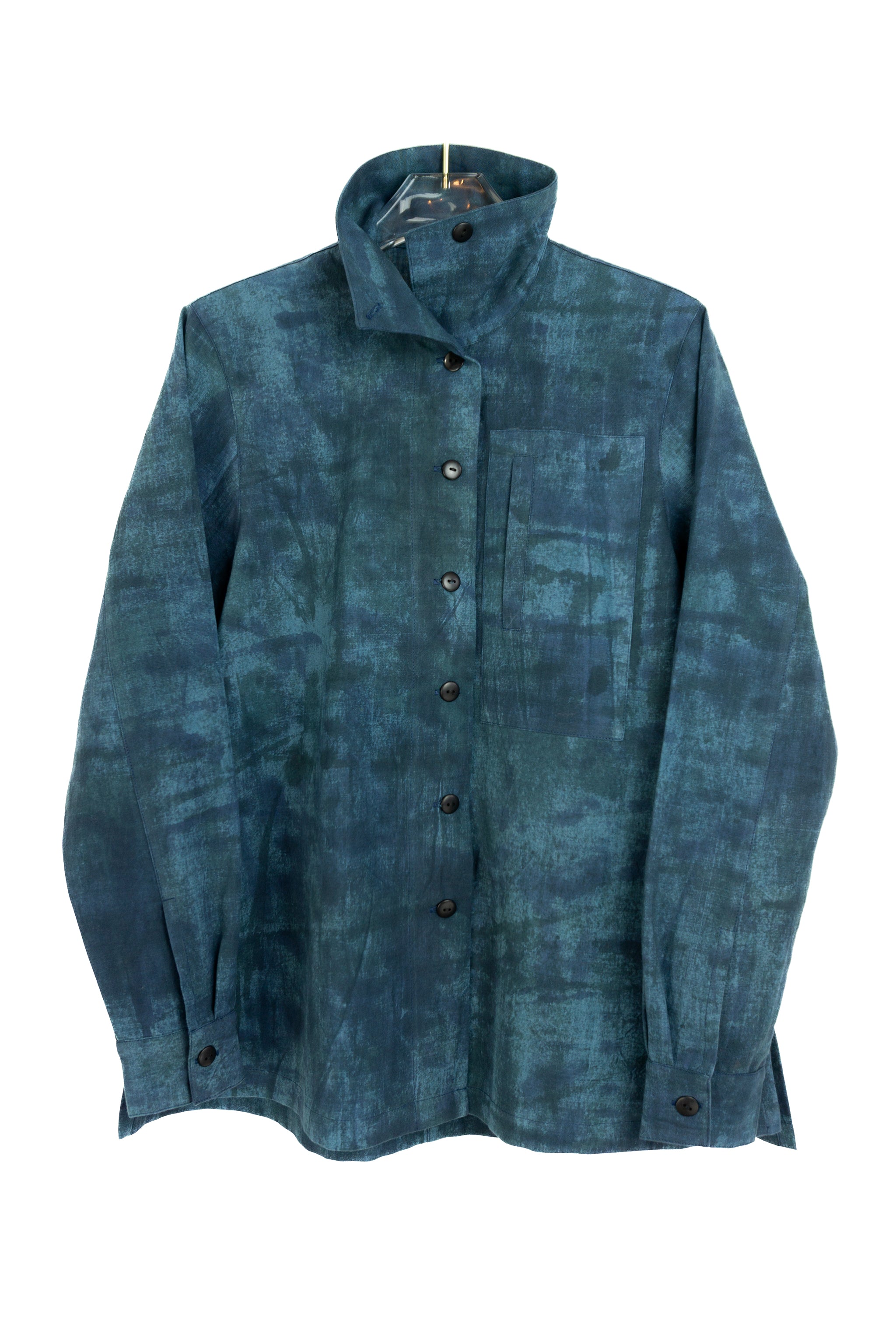 Hi-Collar Shirt (Short) - Slate - Indi