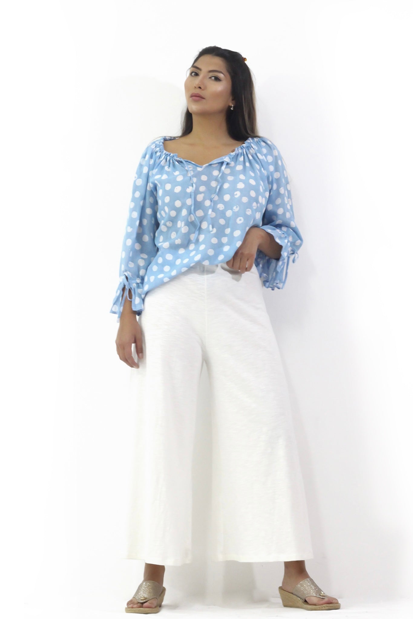 Palazzo Crop Pants - Solids - Flamé