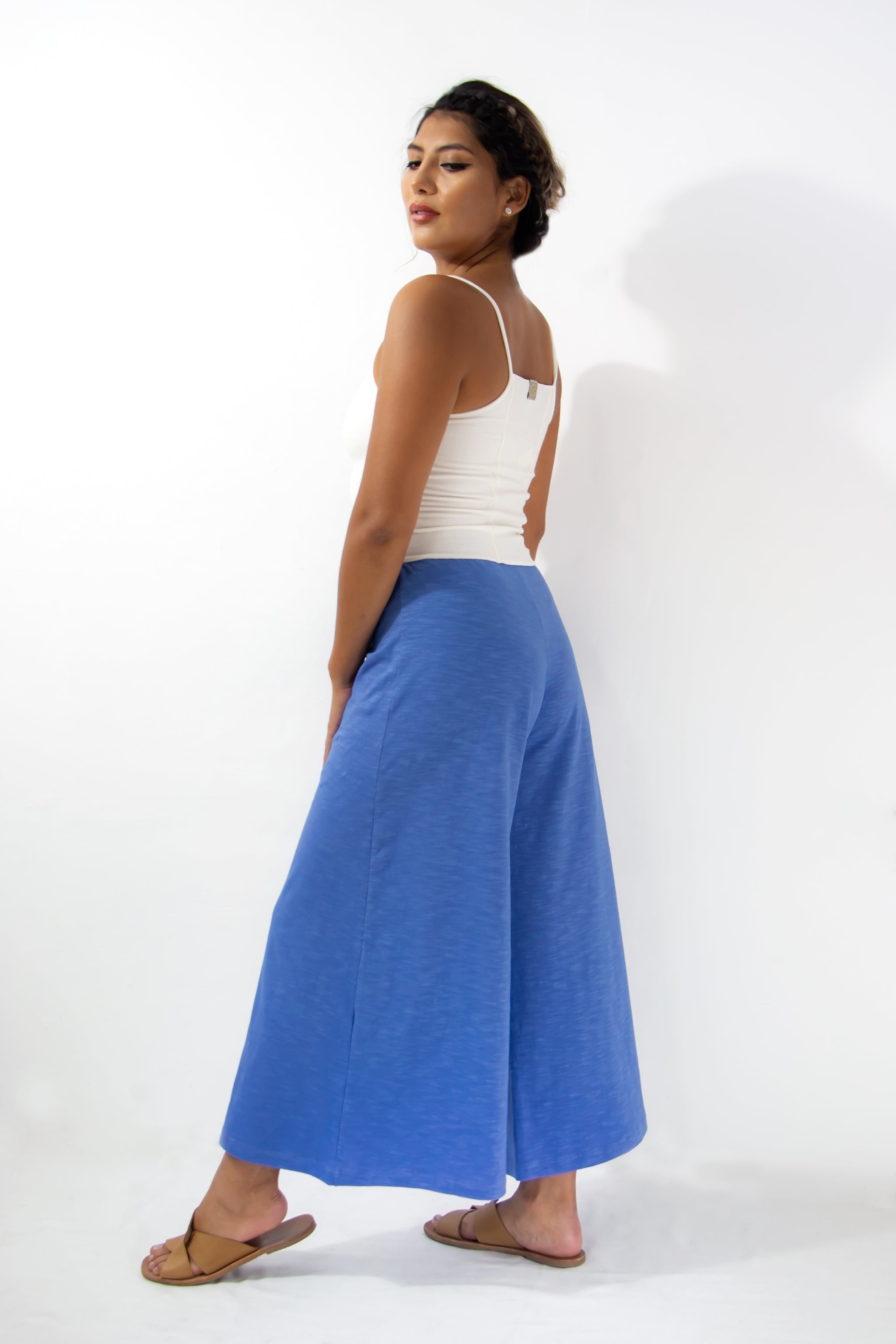 Palazzo Crop Pants - Solids - Flamé