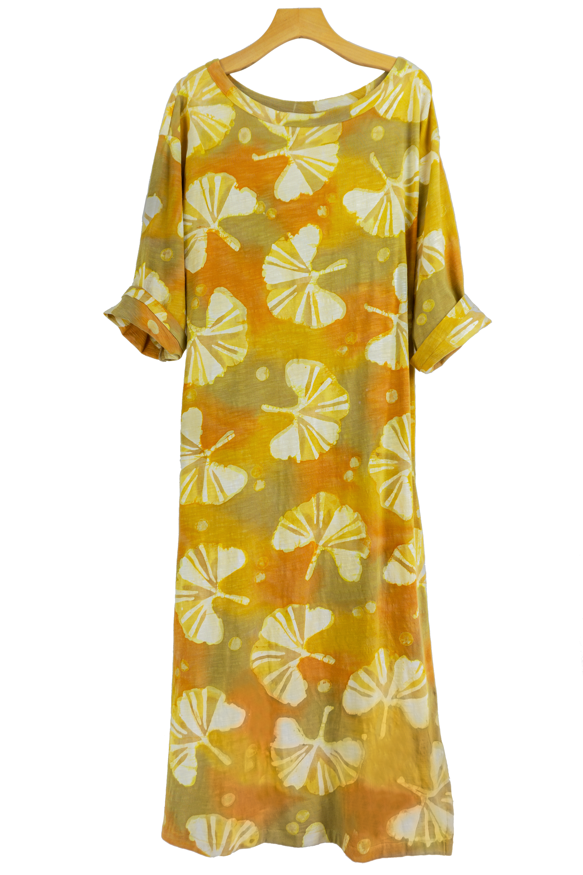 Leeni Dress 5064L - Ginkgo - Golden, Papaya