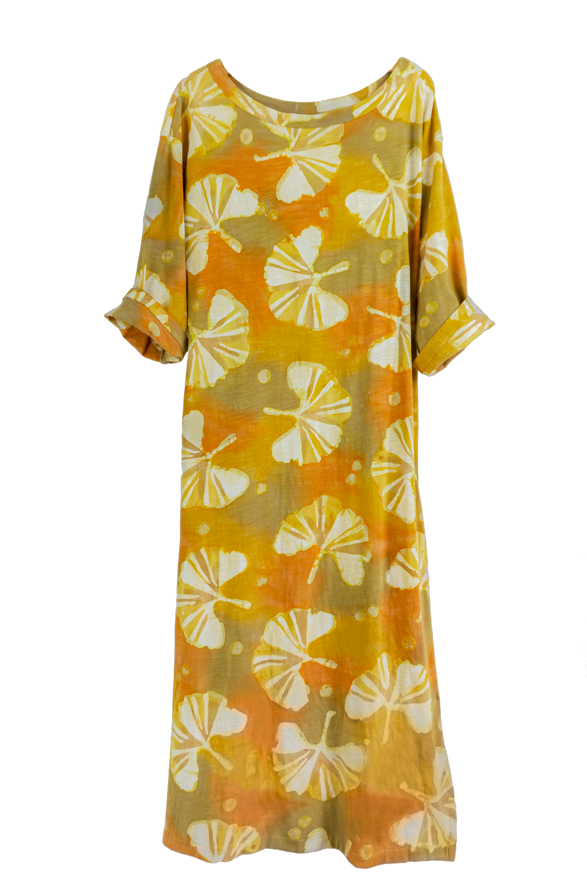 Leeni Dress 5064L - Ginkgo - Golden, Papaya
