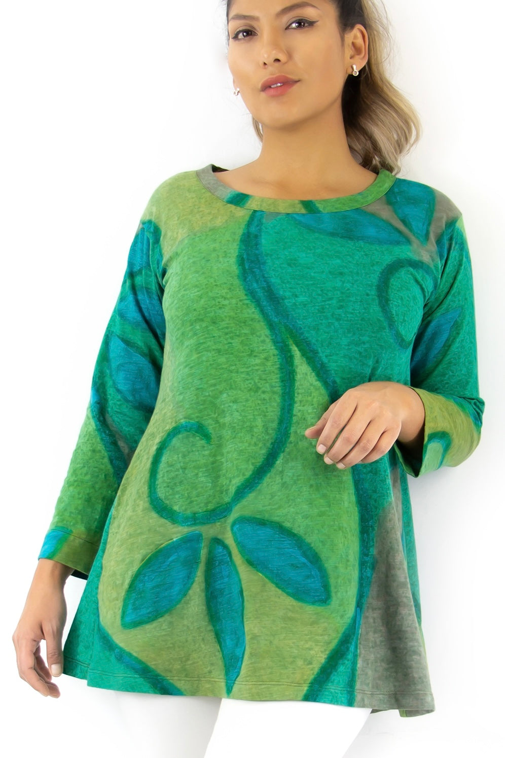 CU Tunic - 5070.1 -  D'Vine - Garden, Sapphire