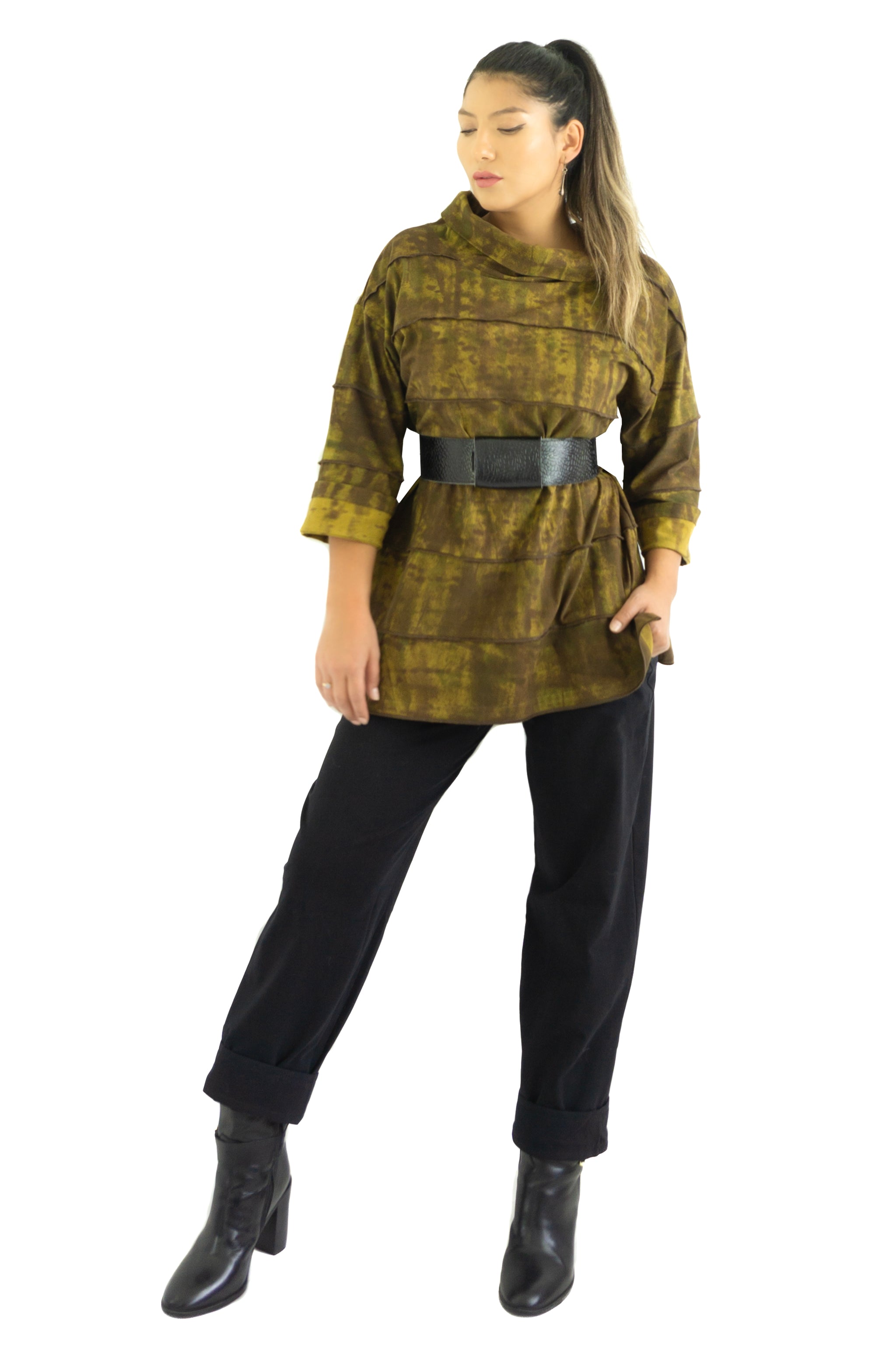 Raya Cowl (Mid Length) - Slate