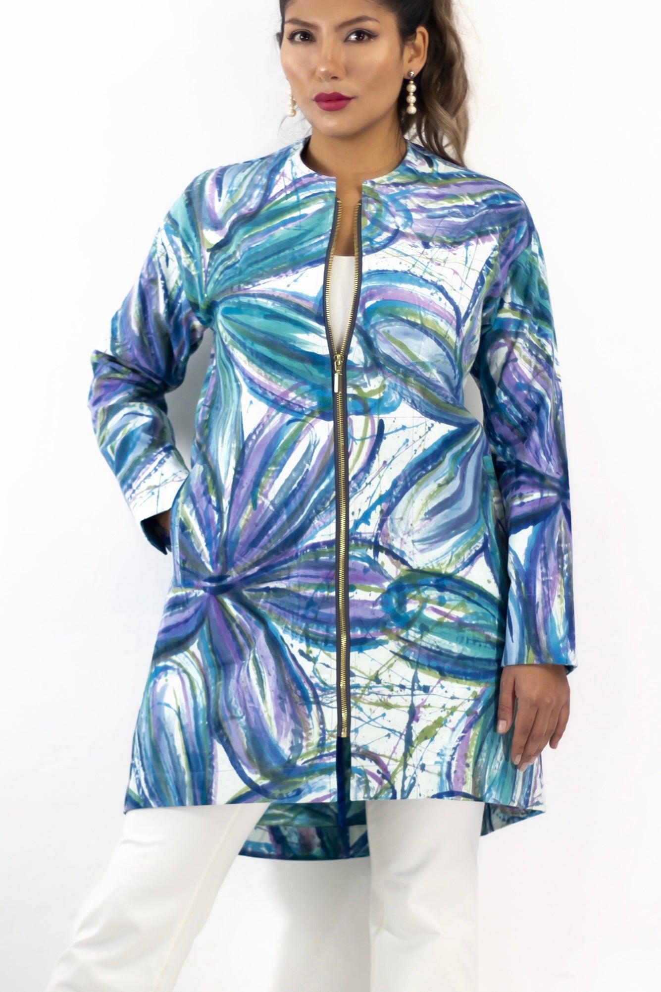 Zipline Jacket - Flower Power Blues