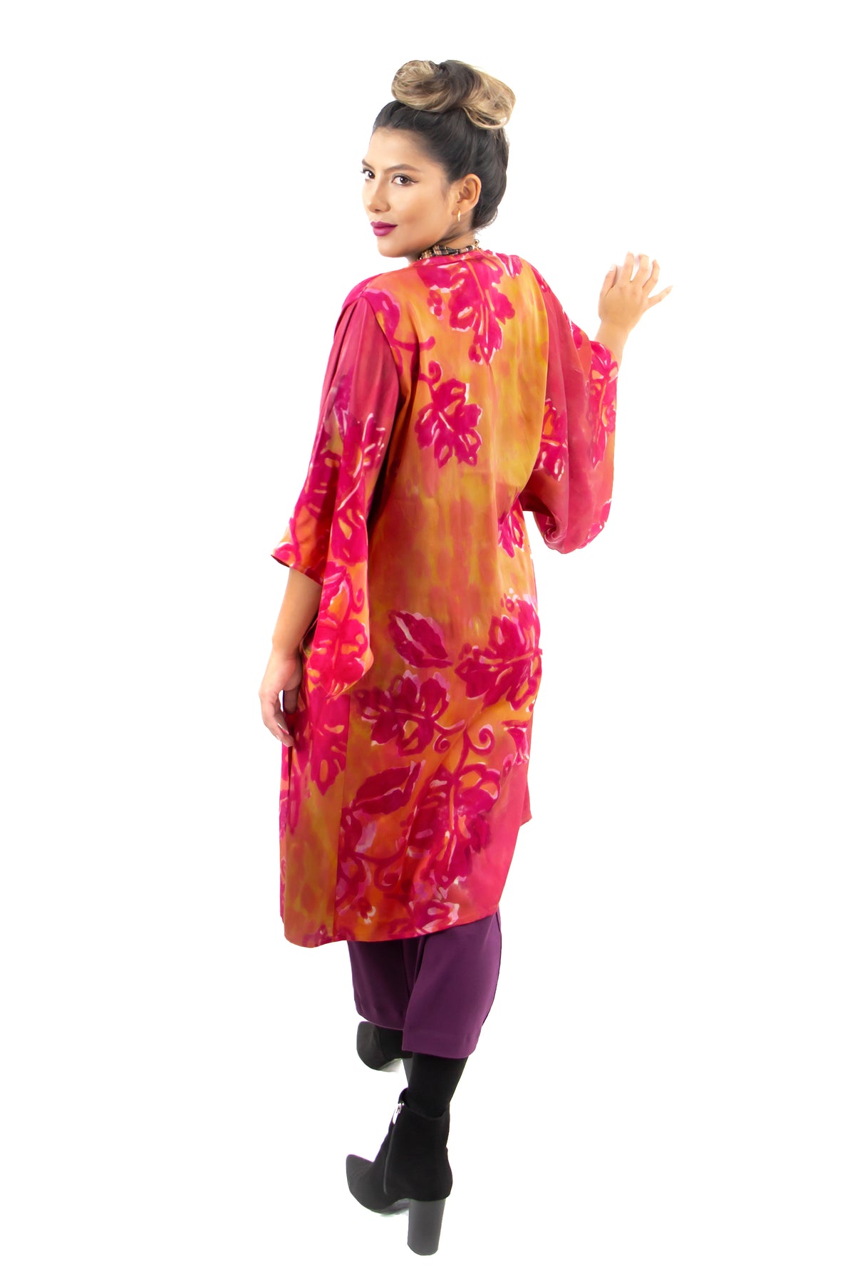Hand Painted Silk Kimono (Mid Length) - VinO