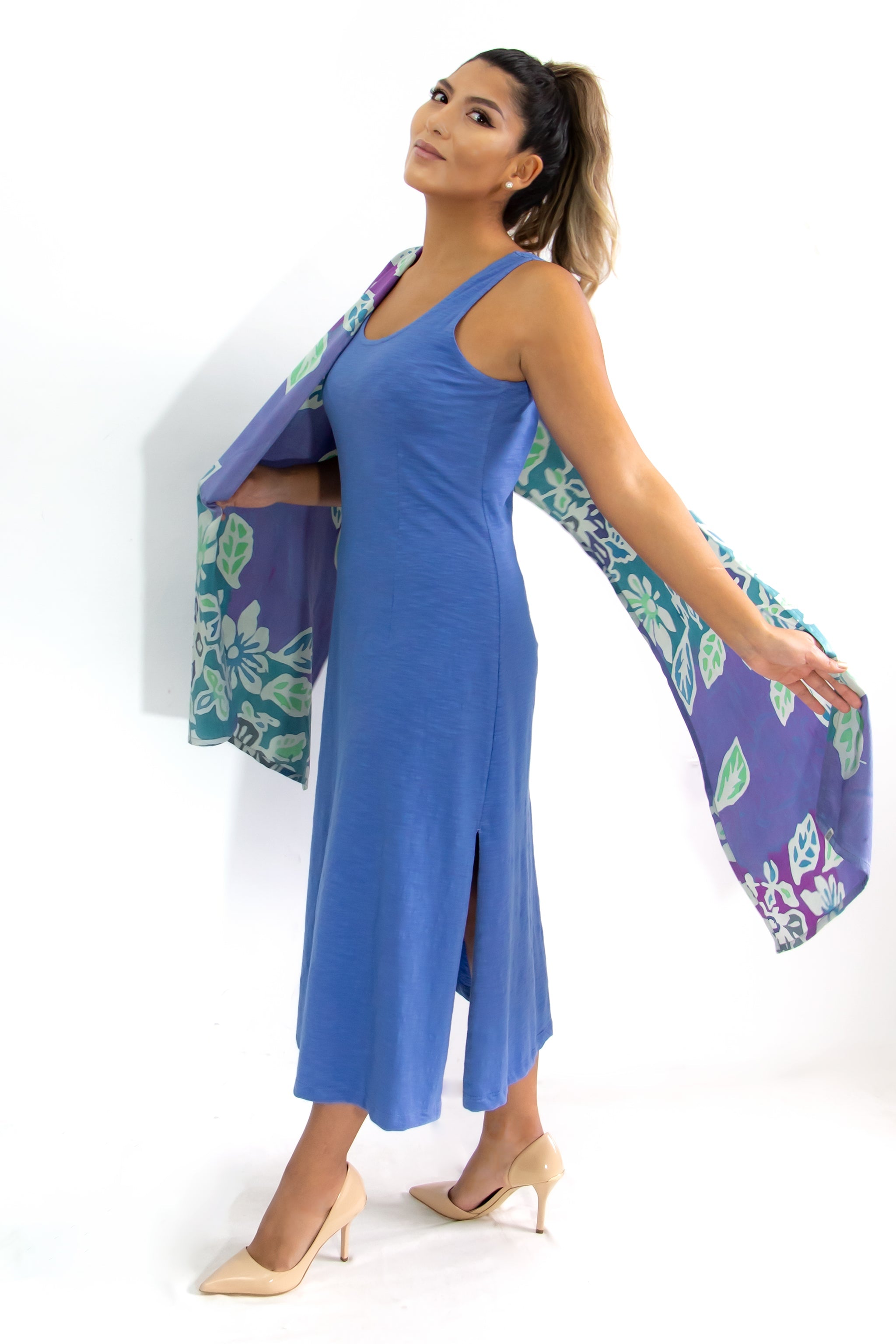 Tank Dress Long 7704L - Solids - Flamé