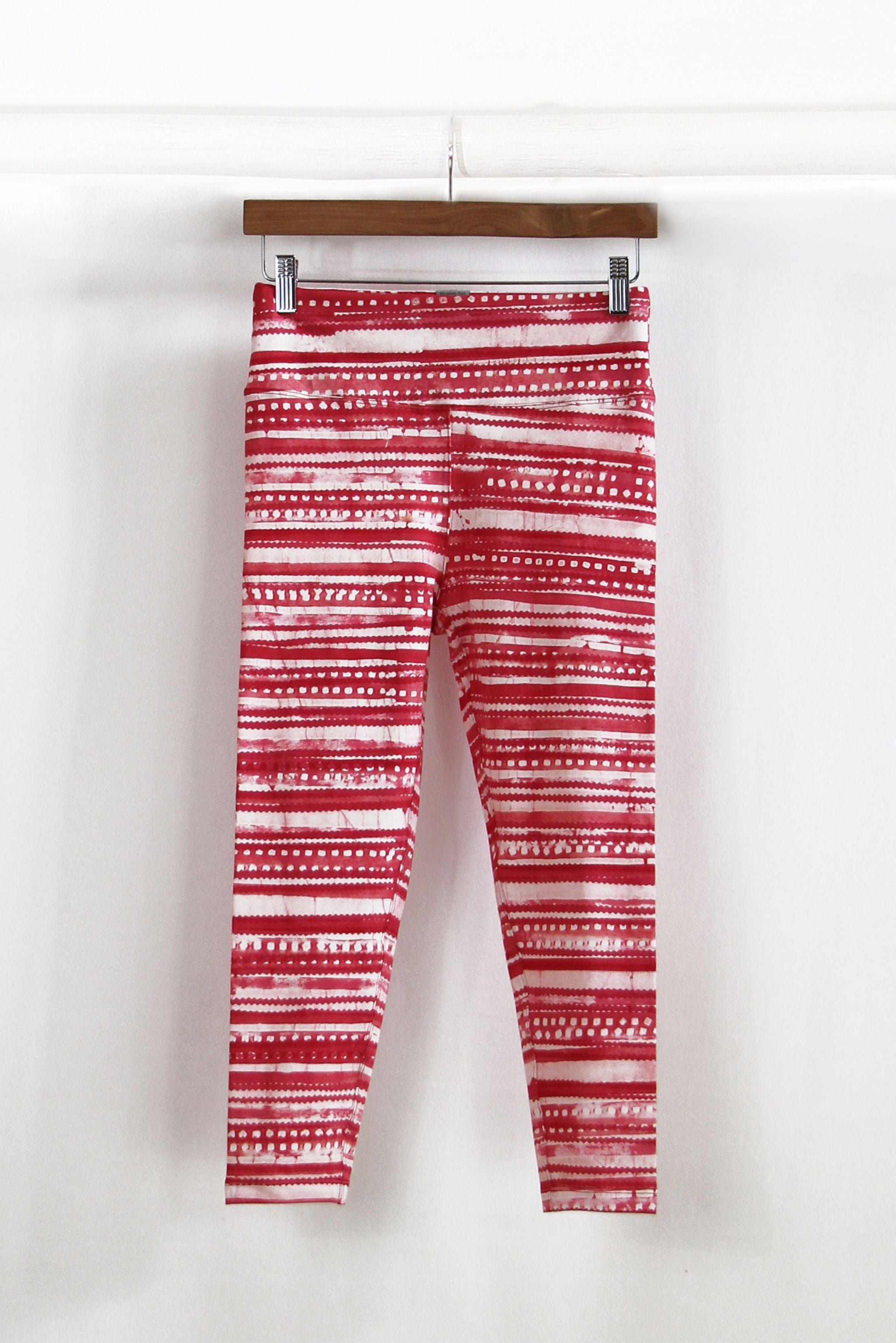 Hand Painted Leggings or Crops - Night and Rise Stripe