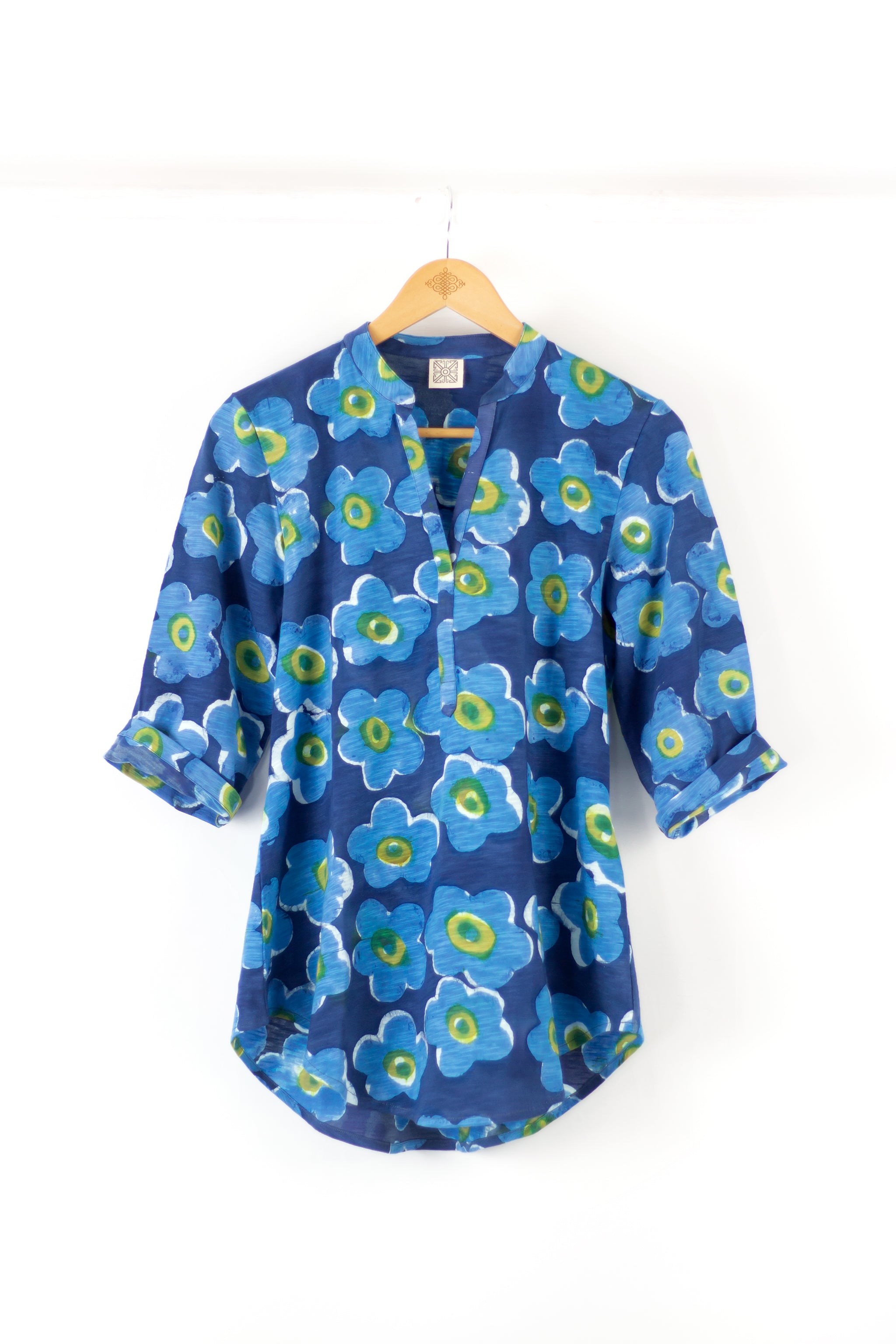 Deep V Tunic 1048 - Lantana Blues