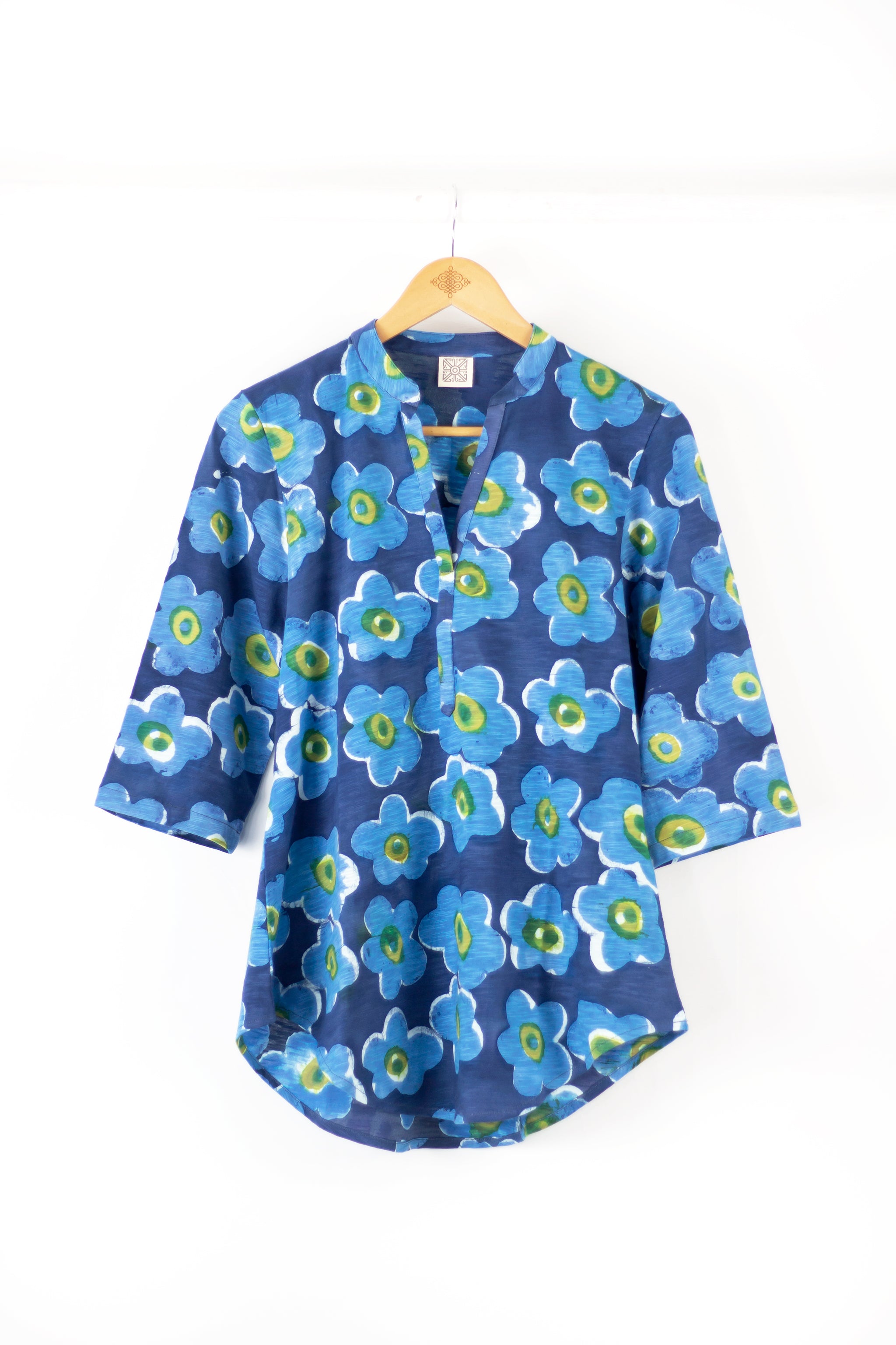 Deep V Tunic 1048 - Lantana Blues