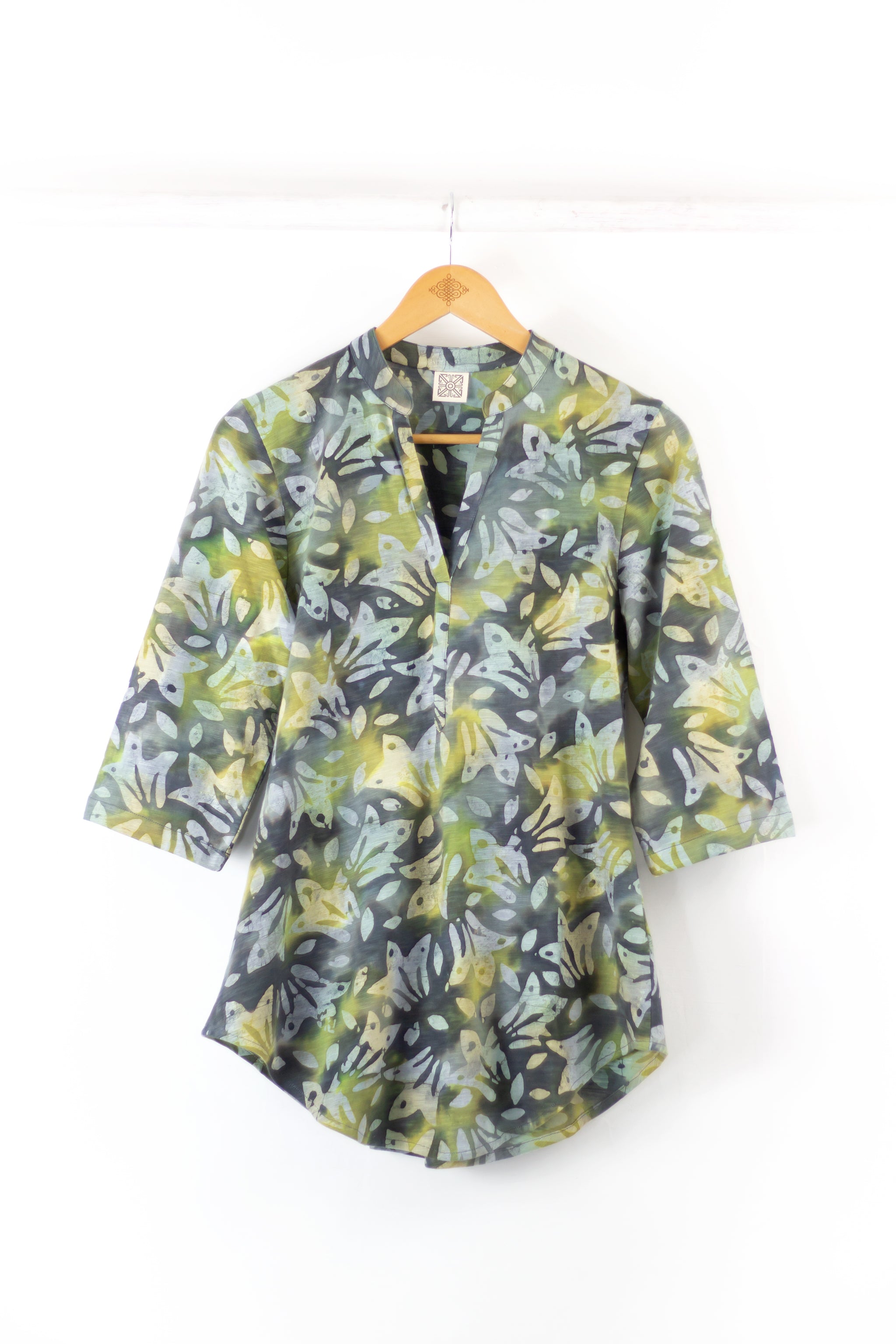 Deep V Tunic 1048 - Tulis Gris, Azul, Conch