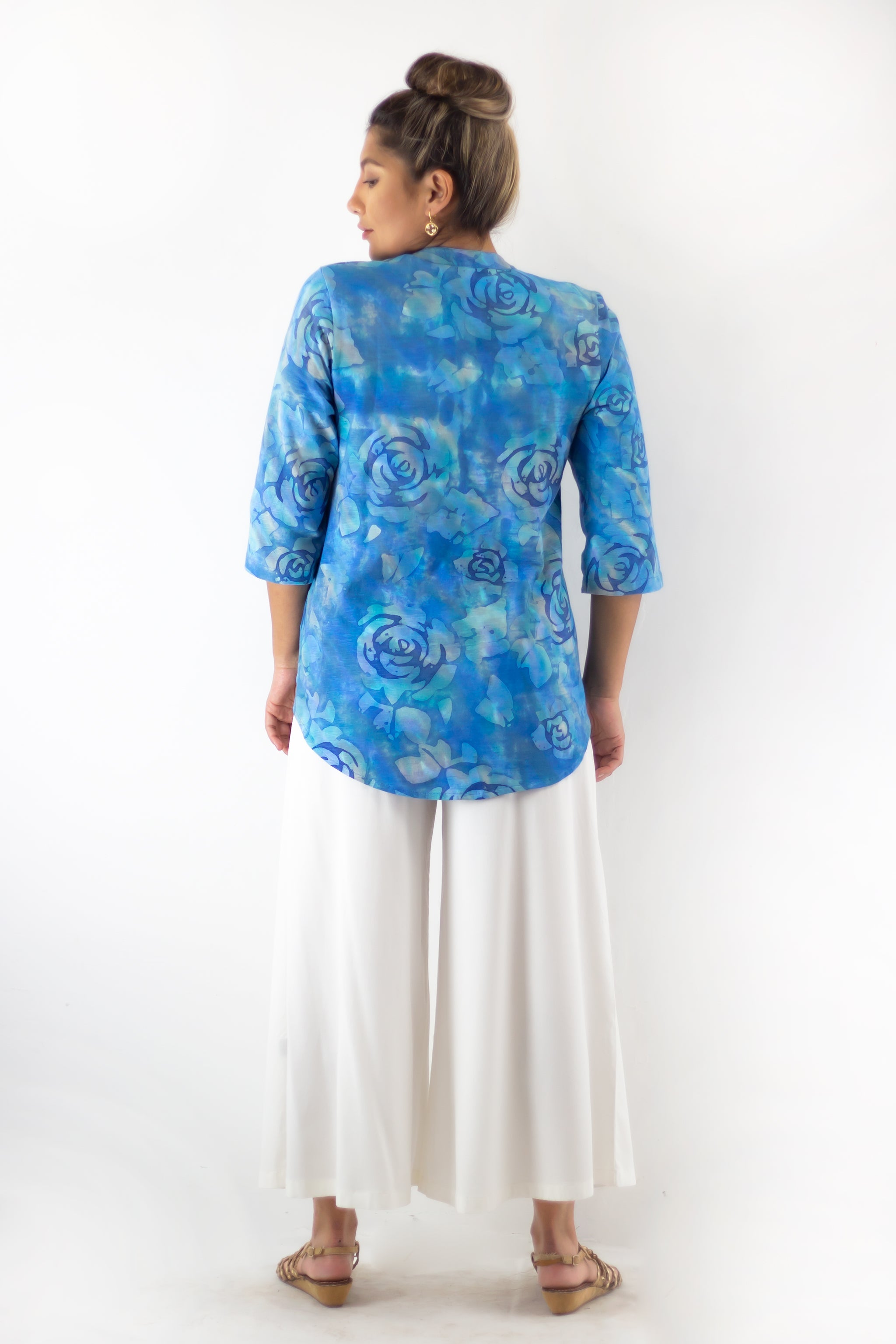 Deep V Tunic - Camilla Blues