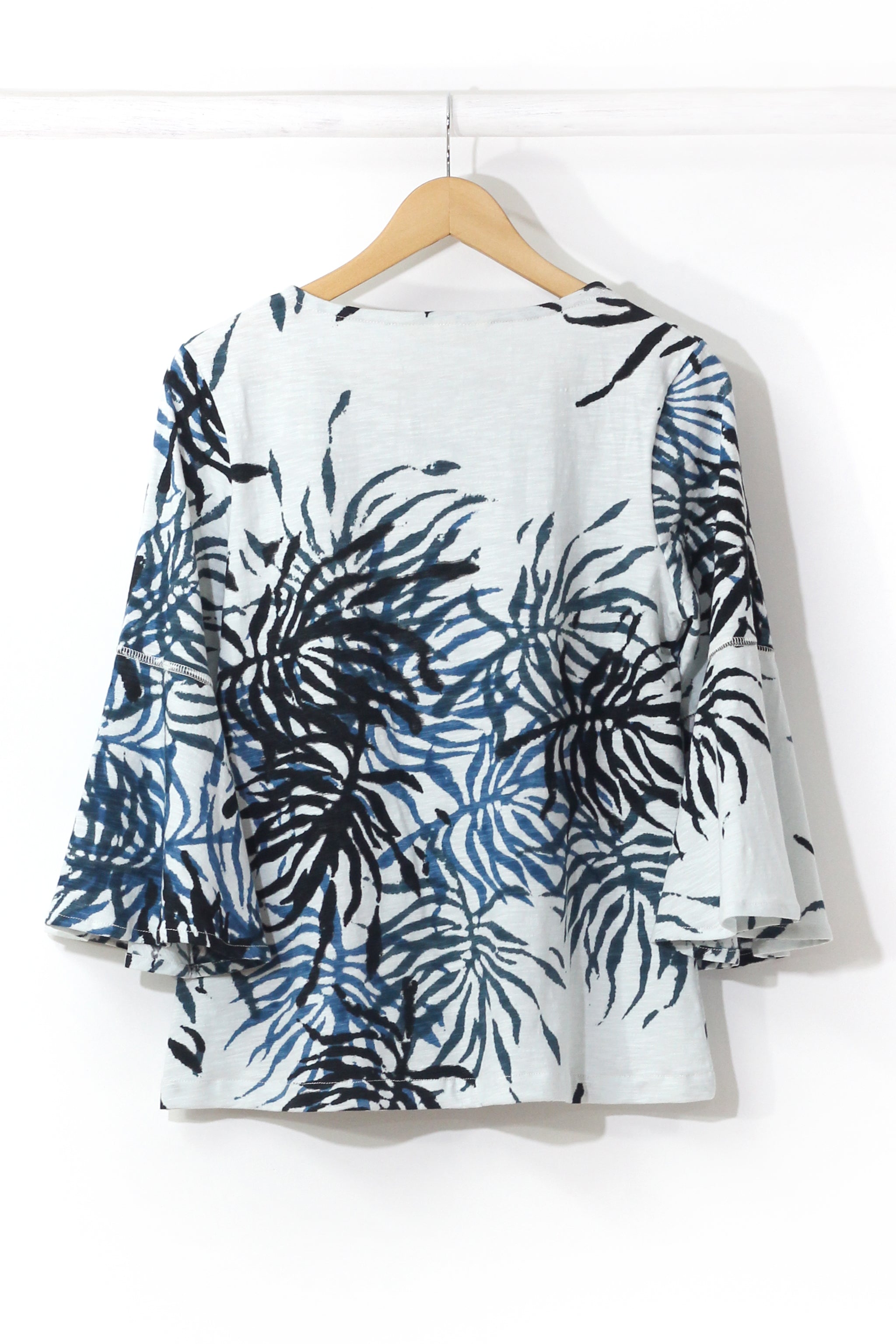 Flare Sleeve Top 1091 - Sea Fern