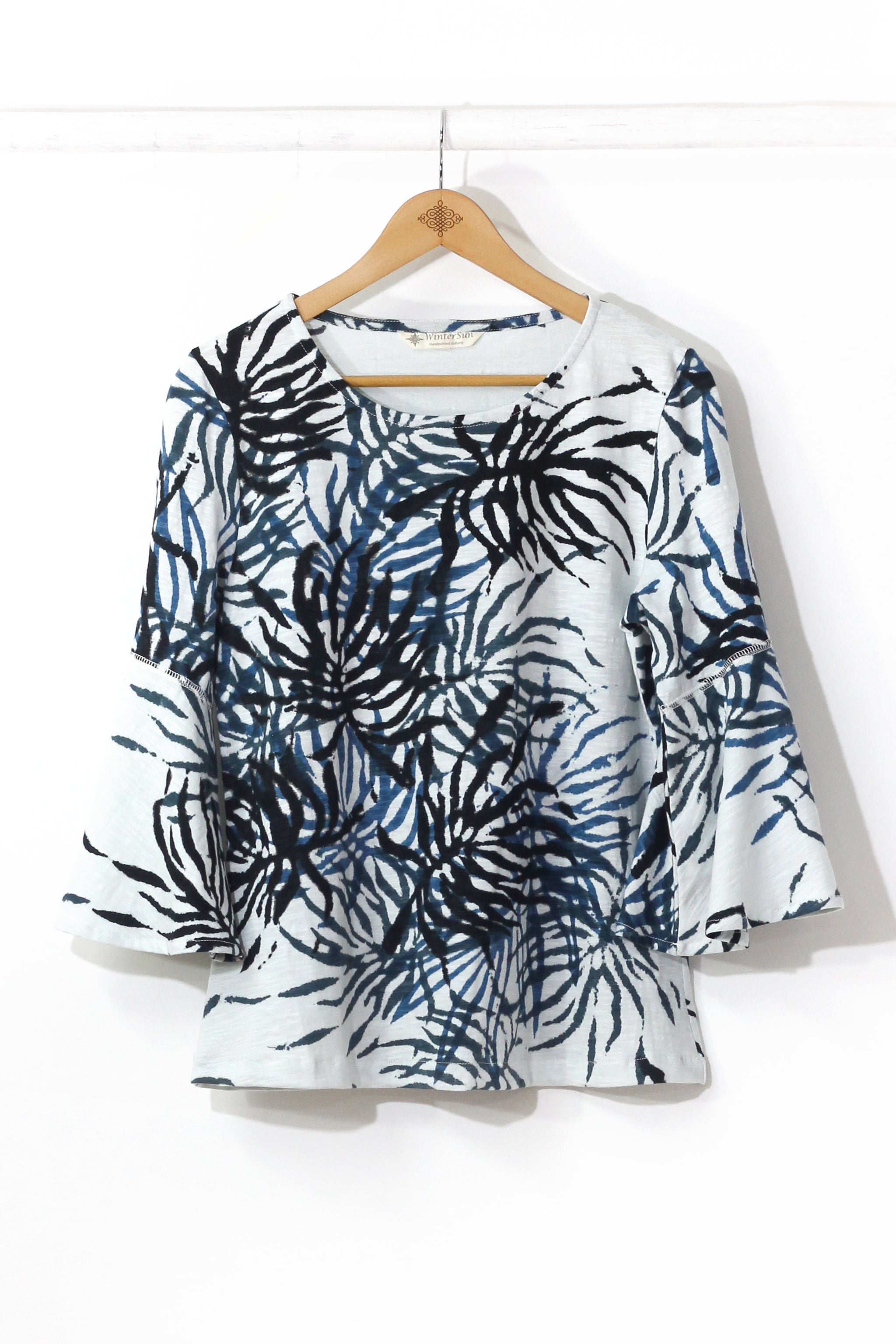 Flare Sleeve Top 1091 - Sea Fern