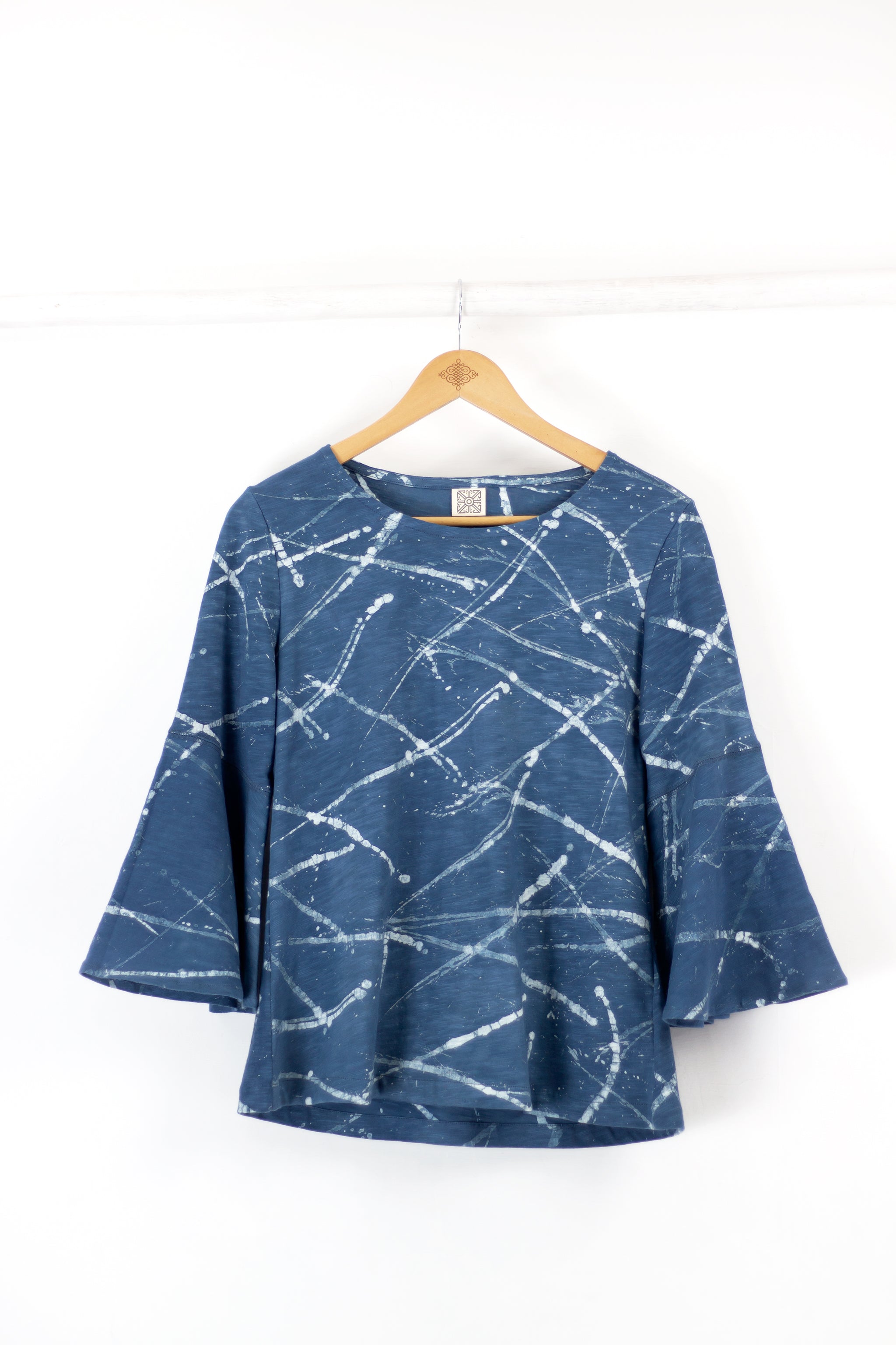 Flare Sleeve Top - Collide Indigo