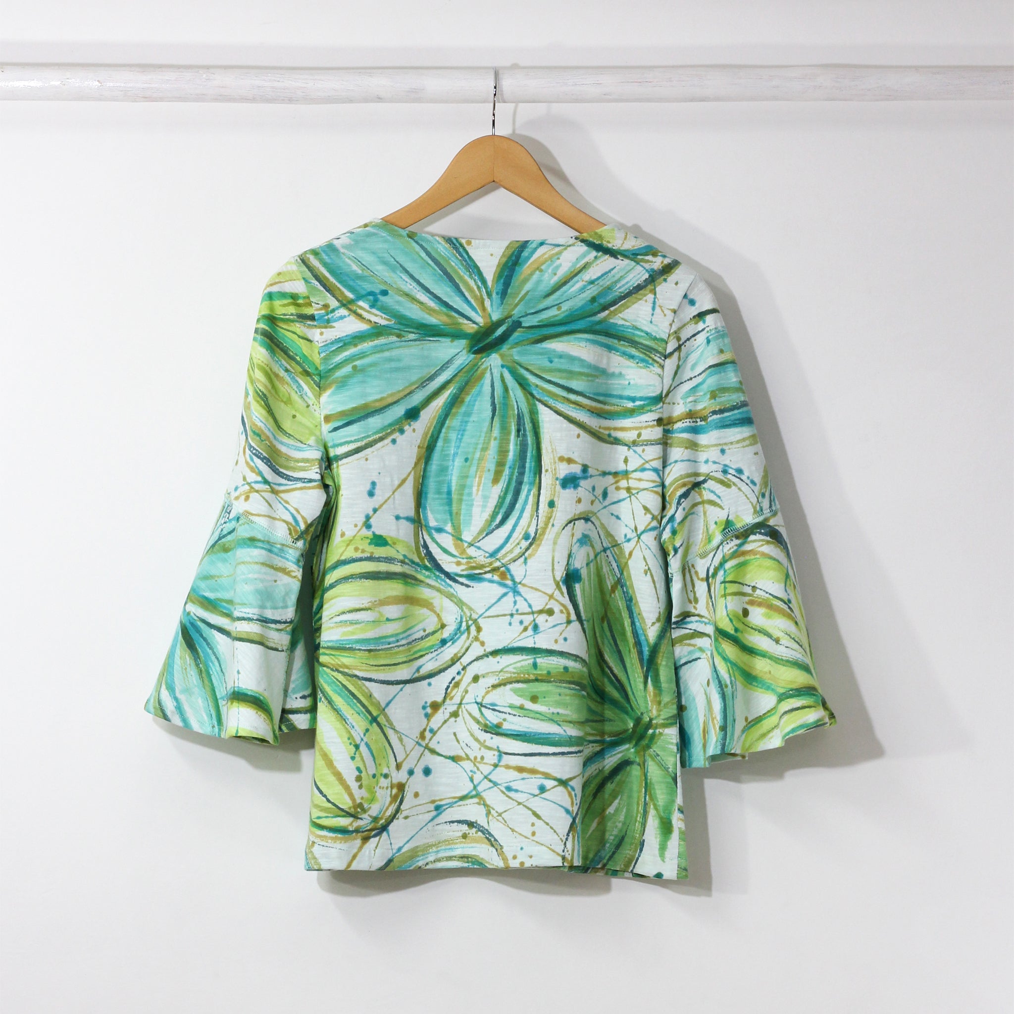 Flare Sleeve Top 1091 - Flower Power