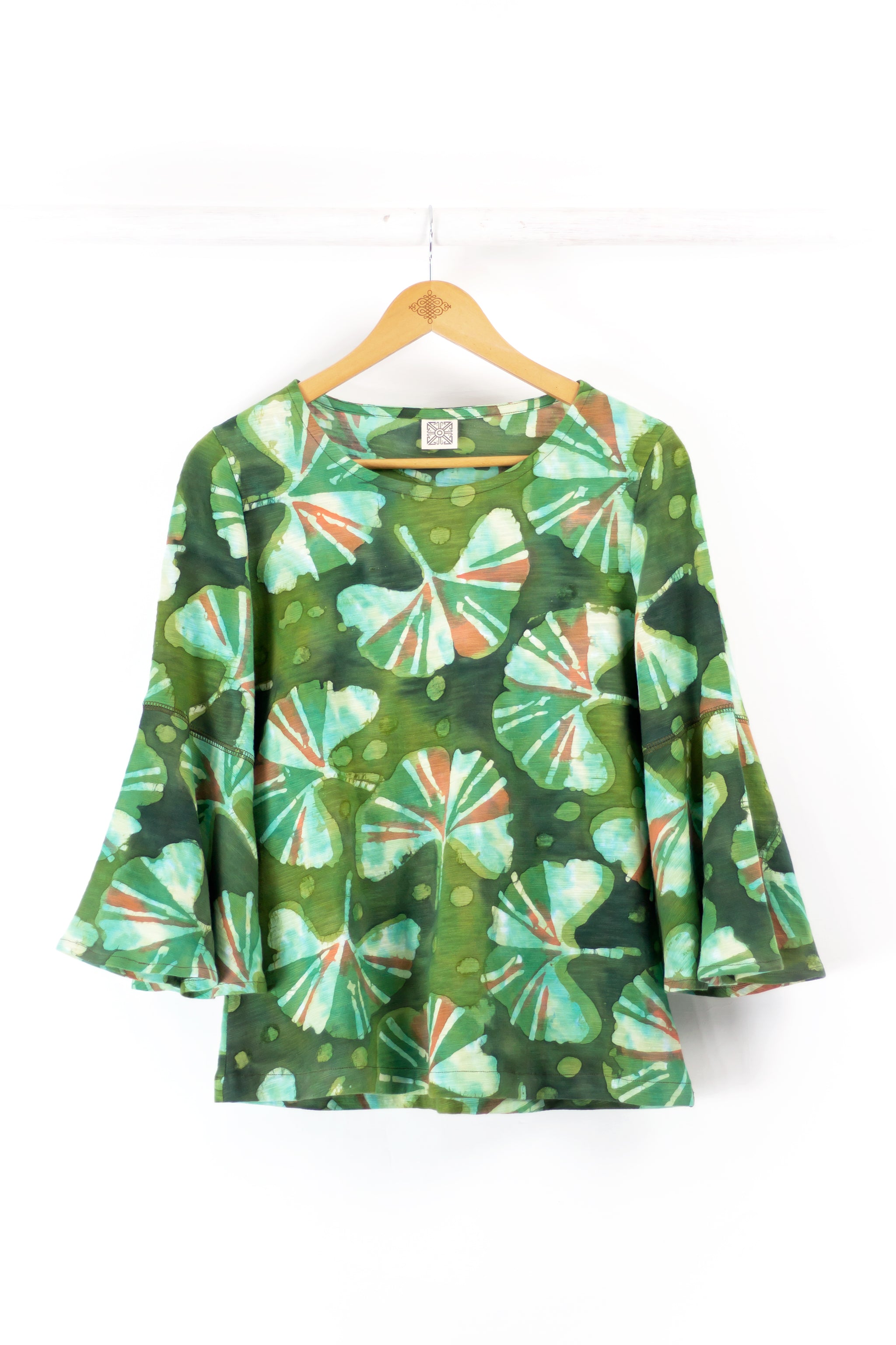 Flare Sleeve Top 1091 - Ginkgo Garden