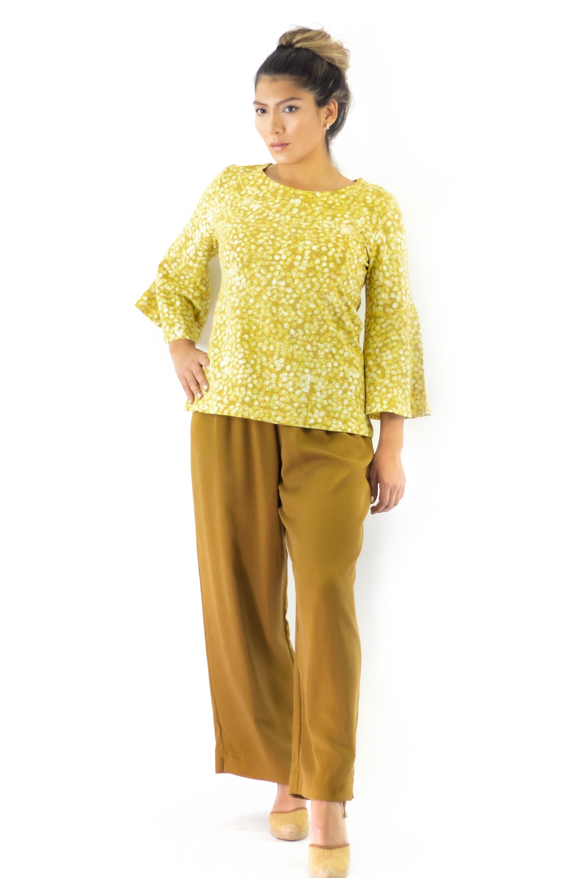 Flare Sleeve Top - Particulars Golden