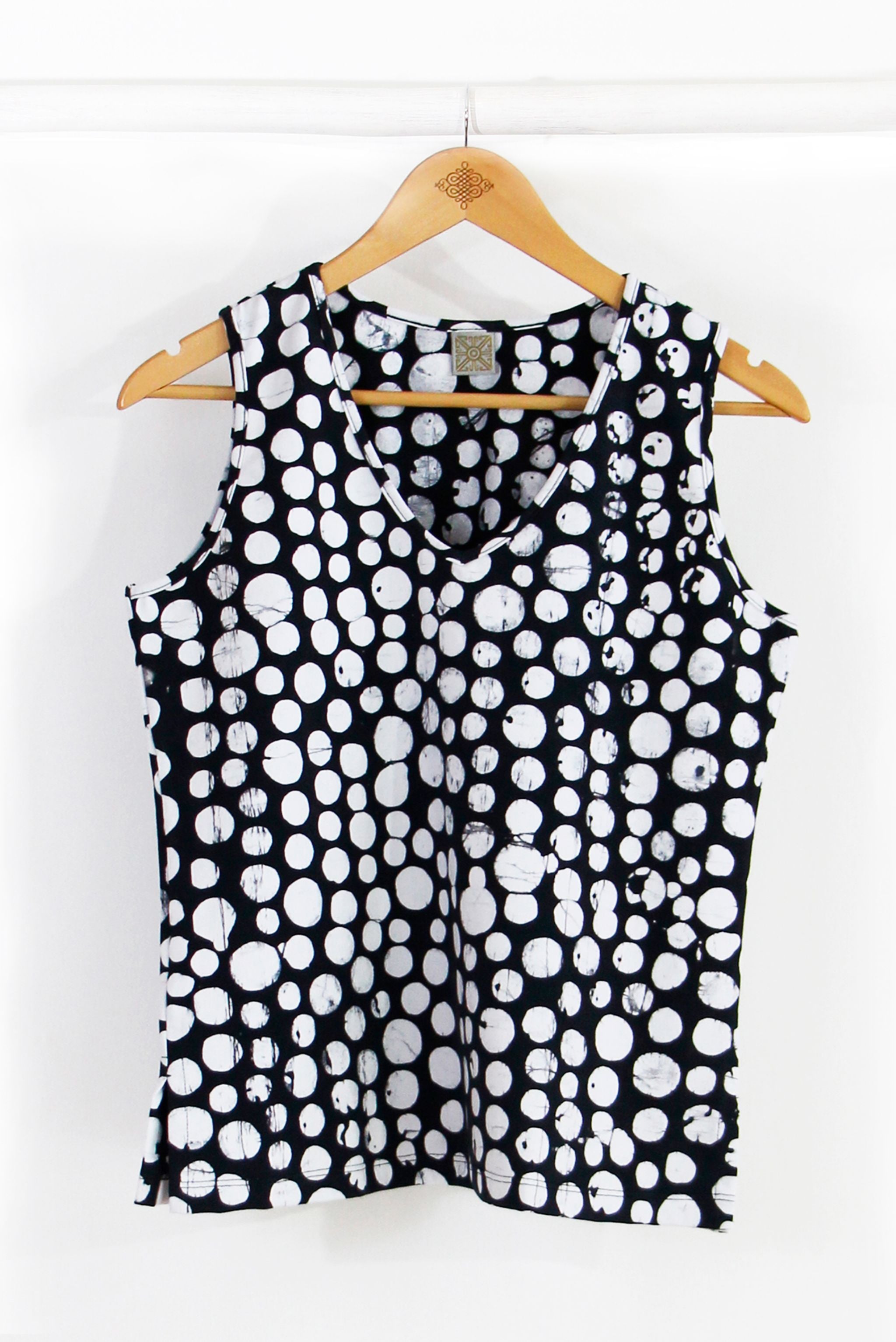 Athleisure V-Tank - Natural Bubbles