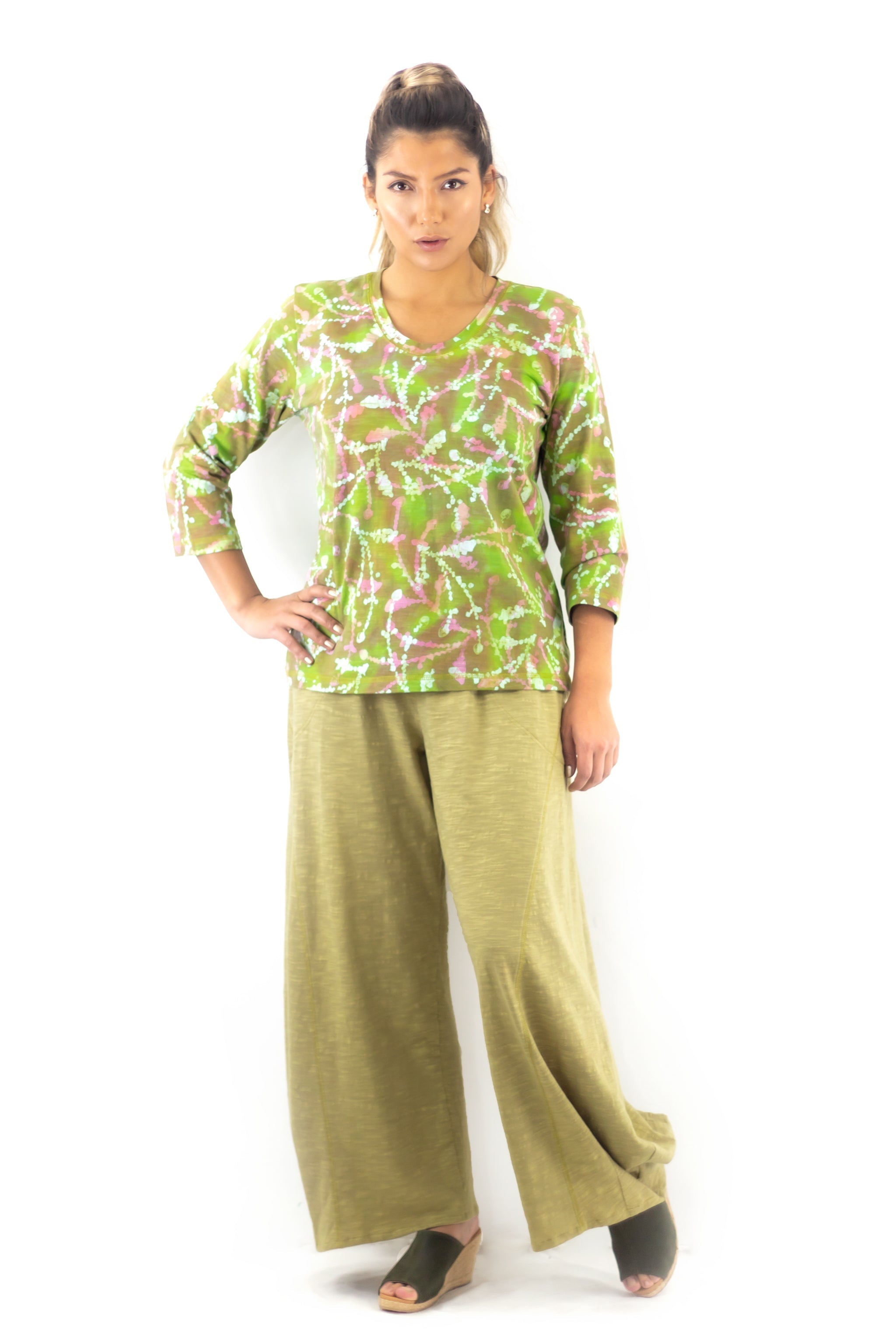 A-Line Tee - Sprigs MultiVerdi