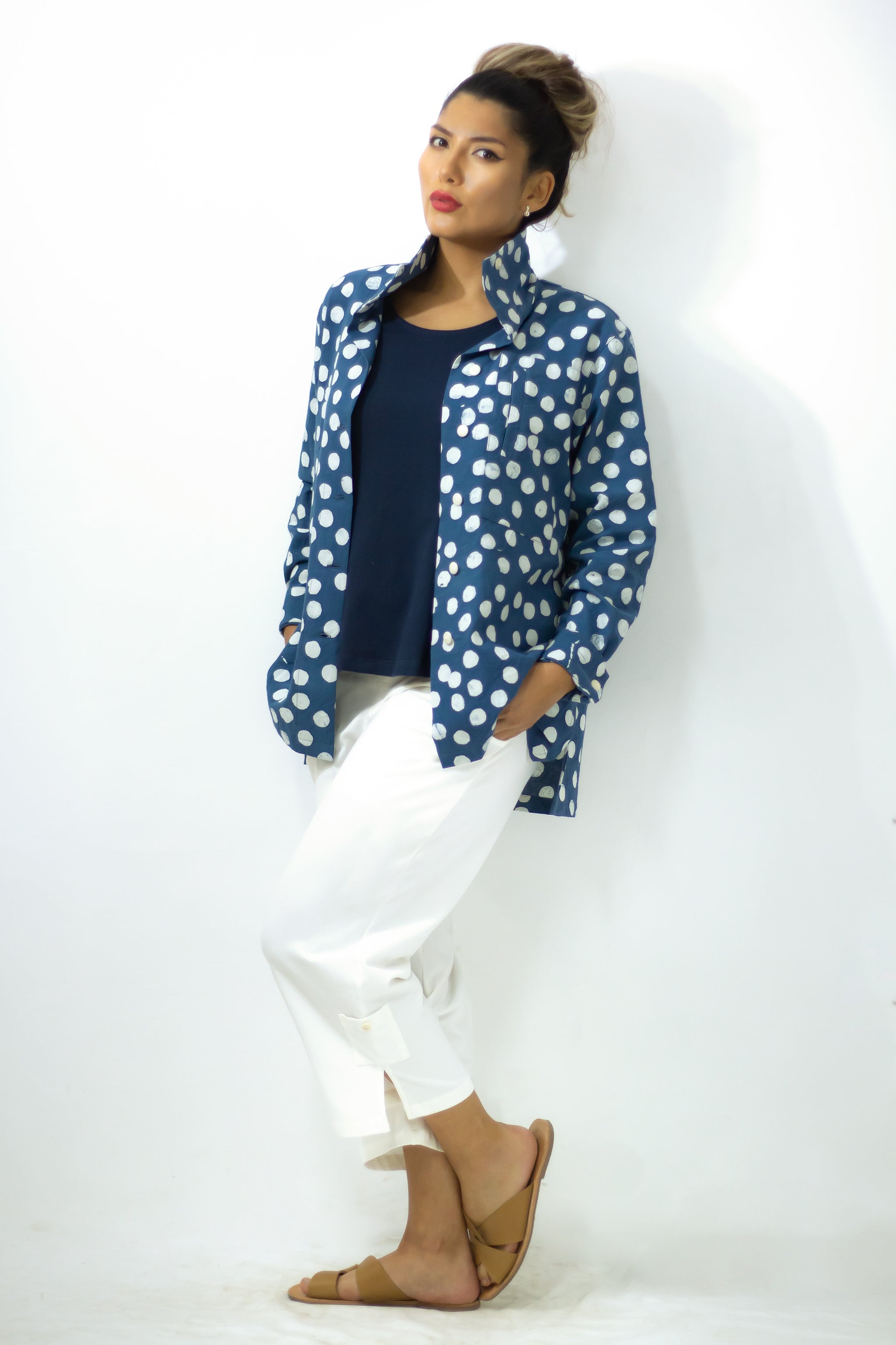 Hi-Collar Shirt 1182 - Effervescence Pale Indi