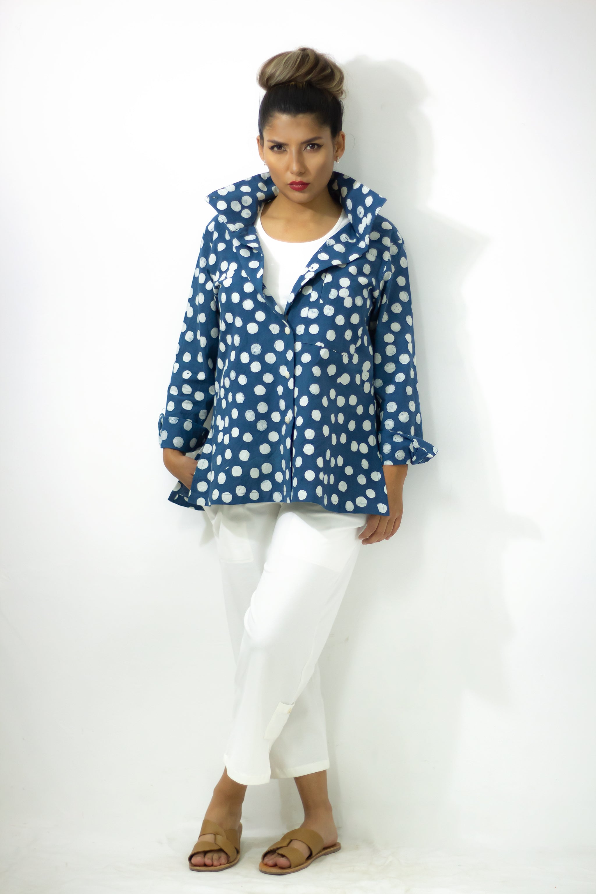 Hi-Collar Shirt 1182 - Effervescence Pale Indi