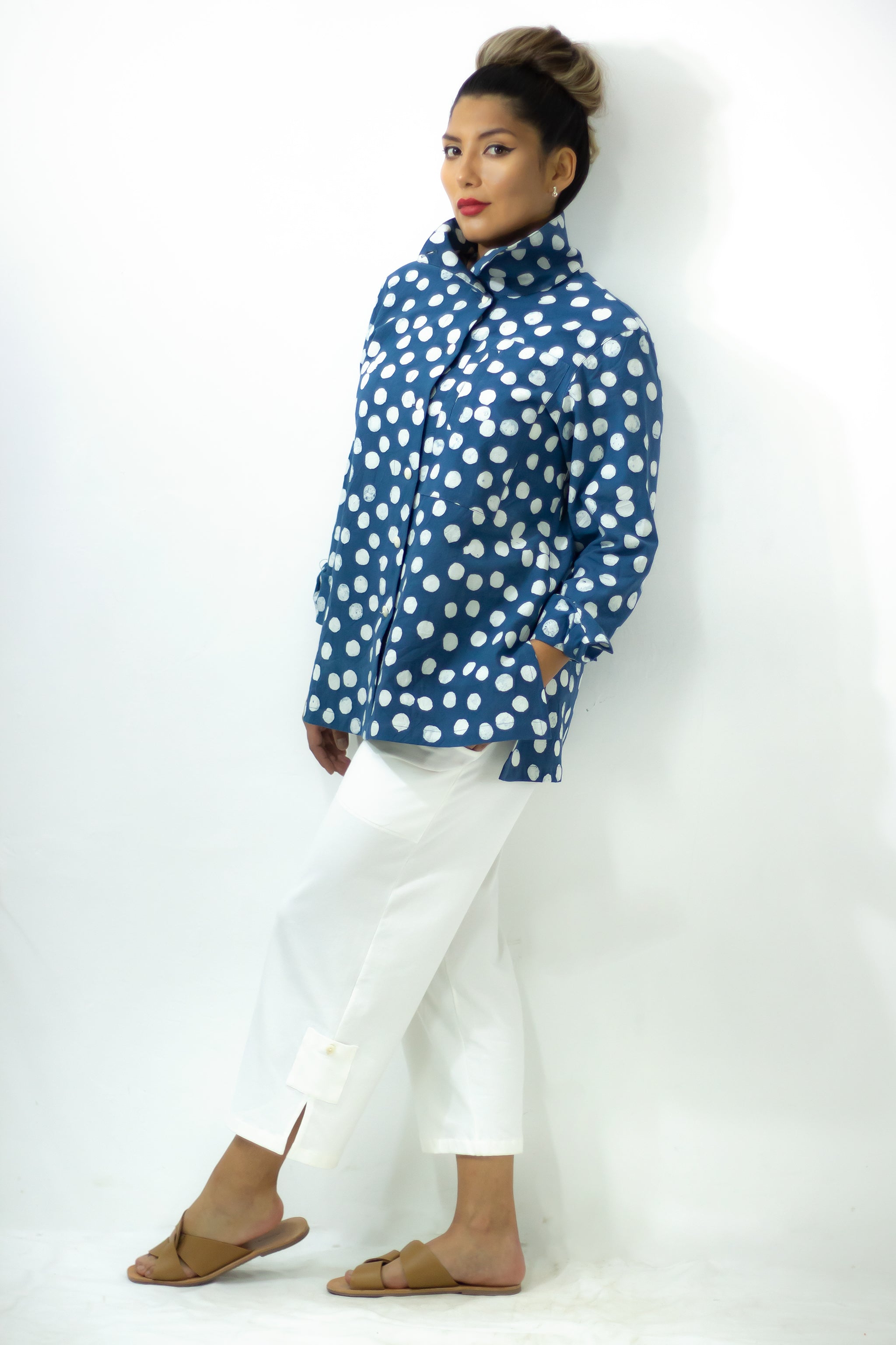 Hi-Collar Shirt 1182 - Effervescence Pale Indi