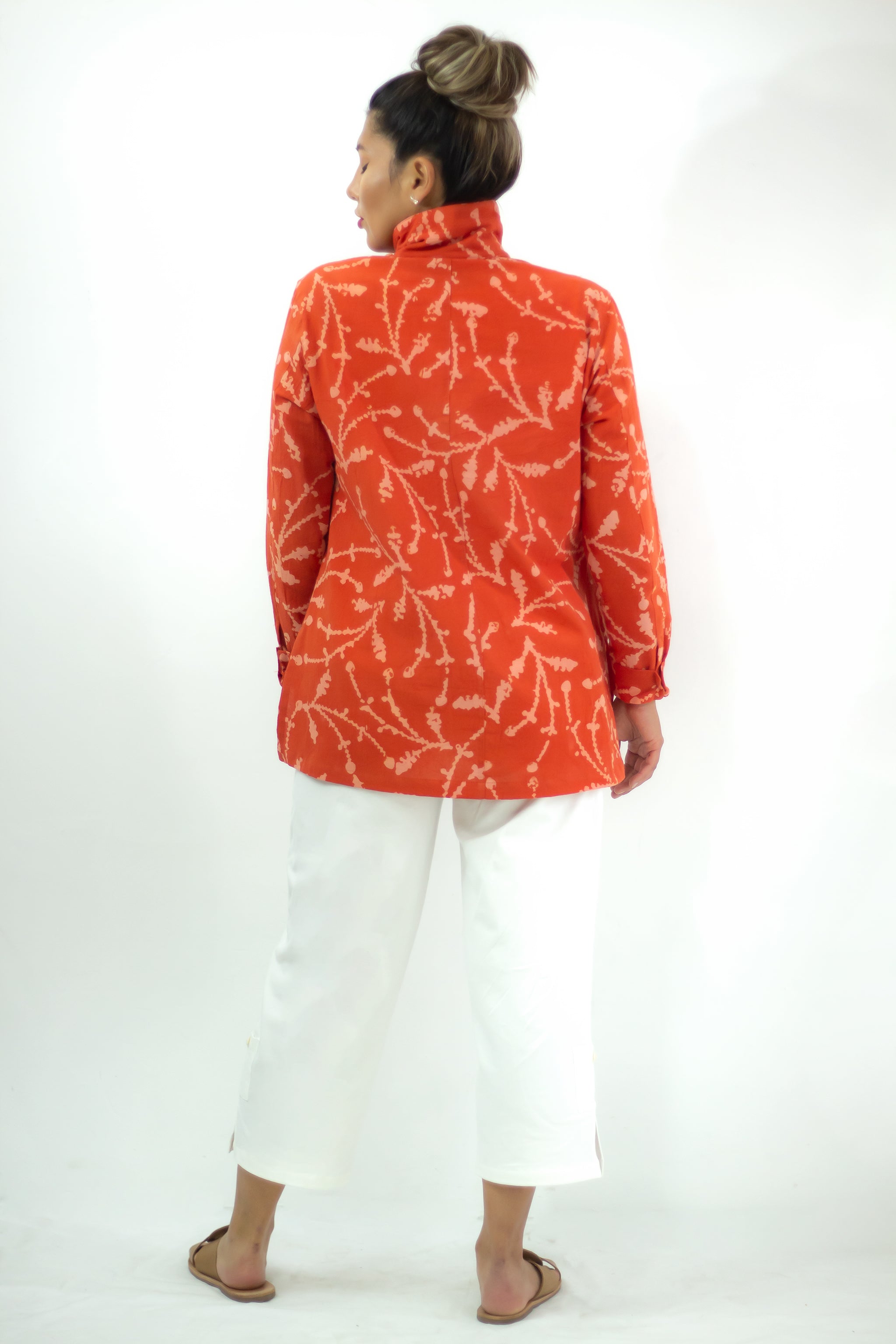 Hi-Collar Shirt - Mandarine