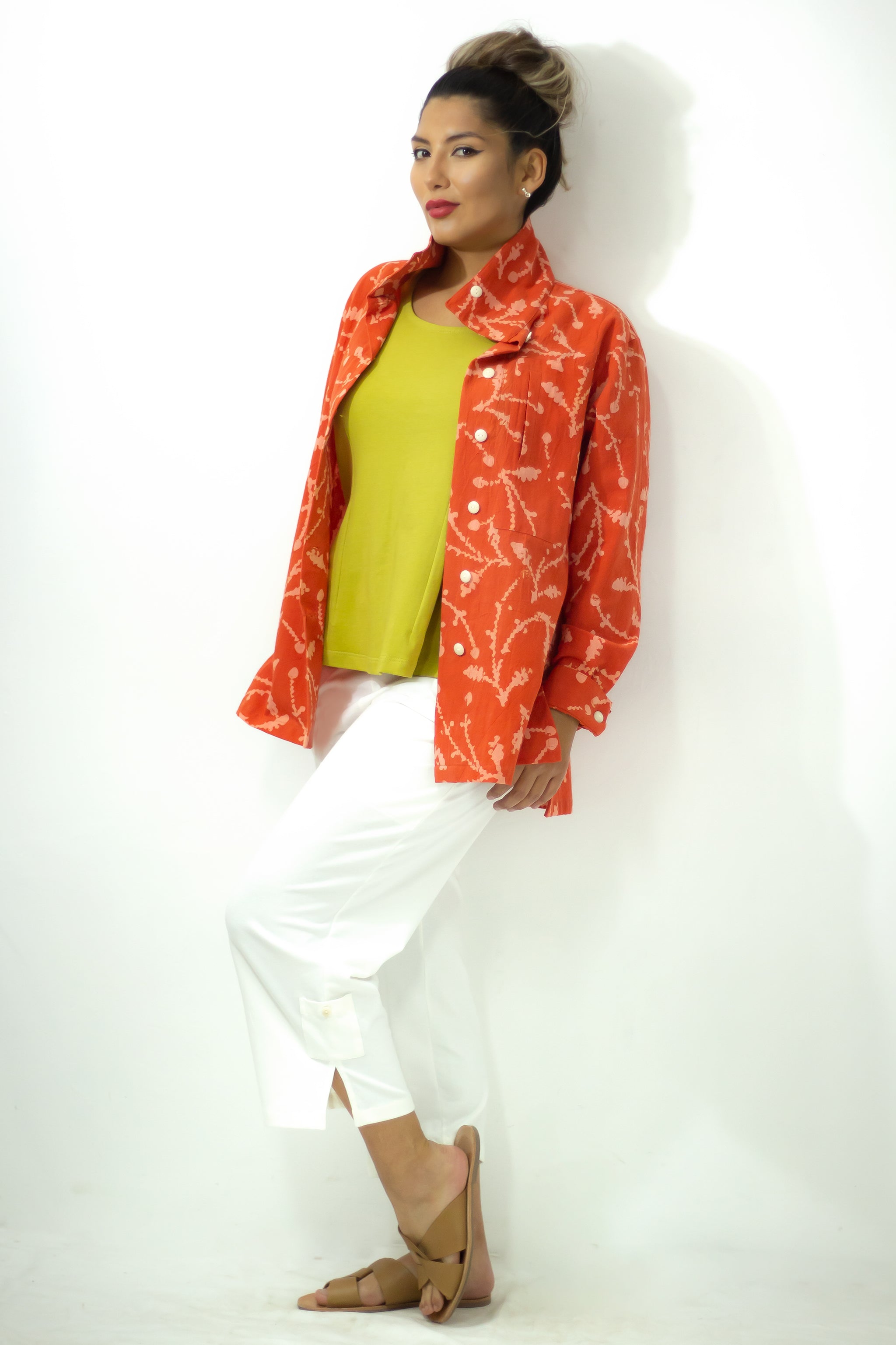 Hi-Collar Shirt - Mandarine