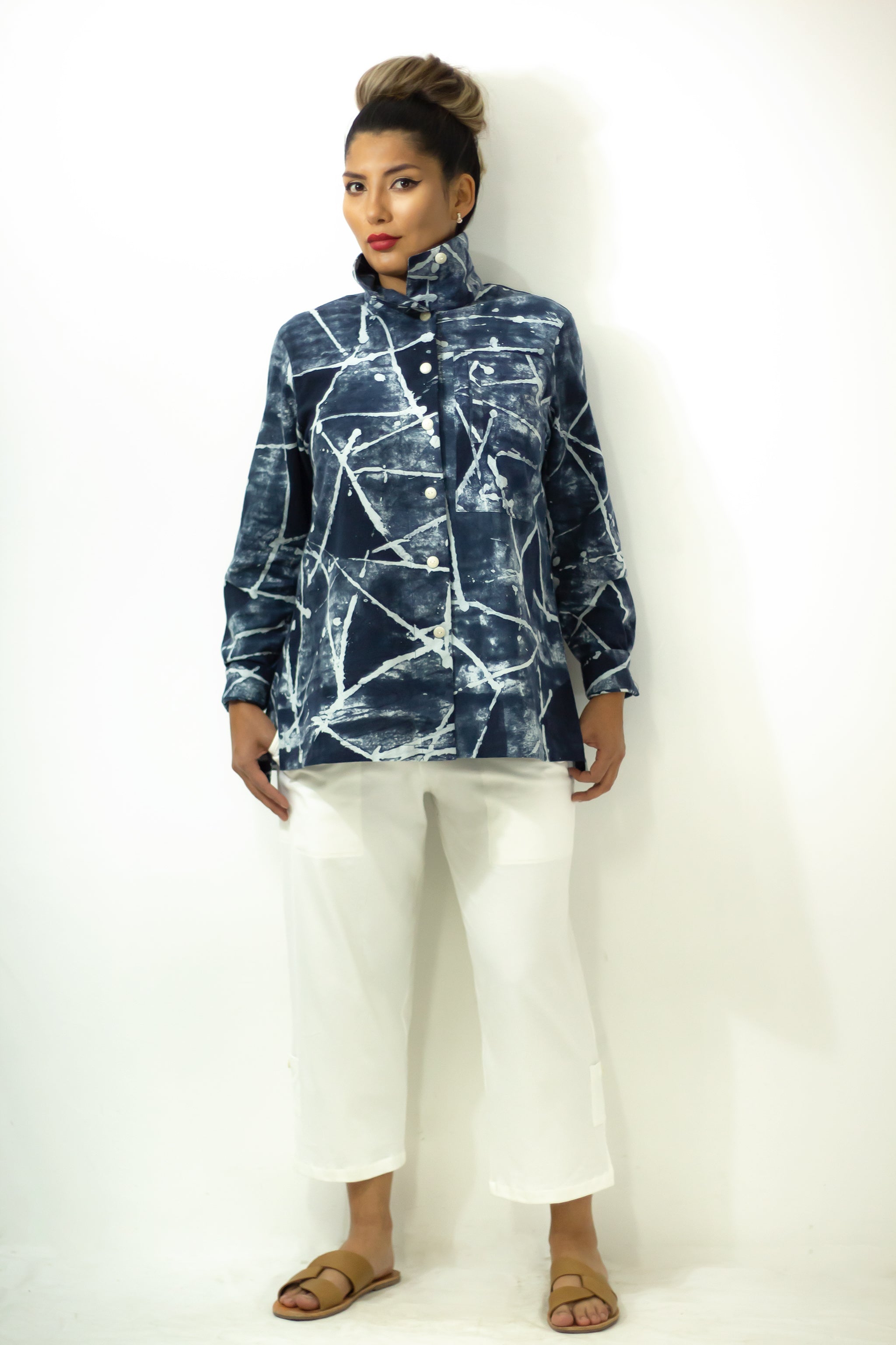 Hi-Collar Shirt - Navigator