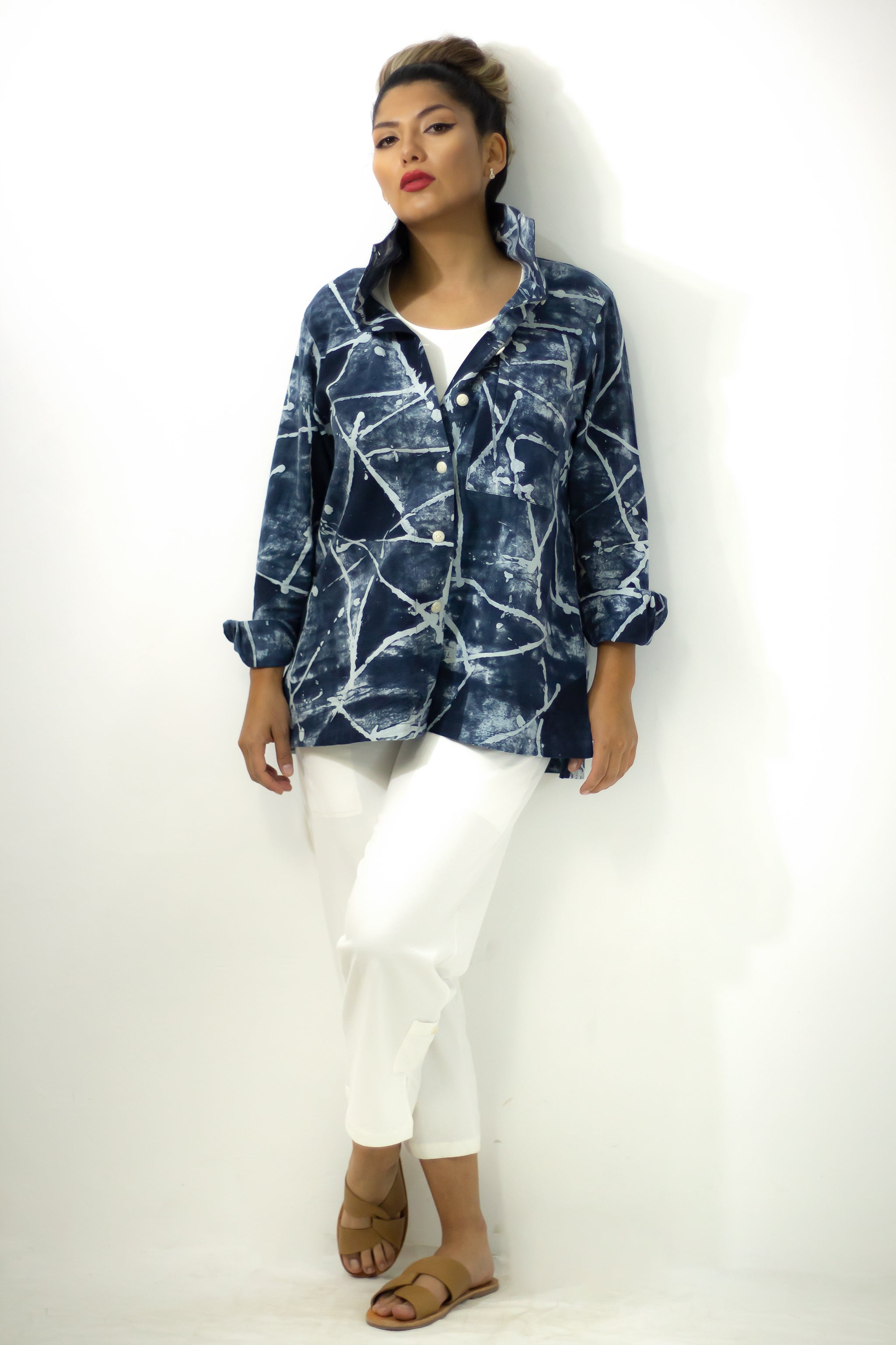 Hi-Collar Shirt - Navigator