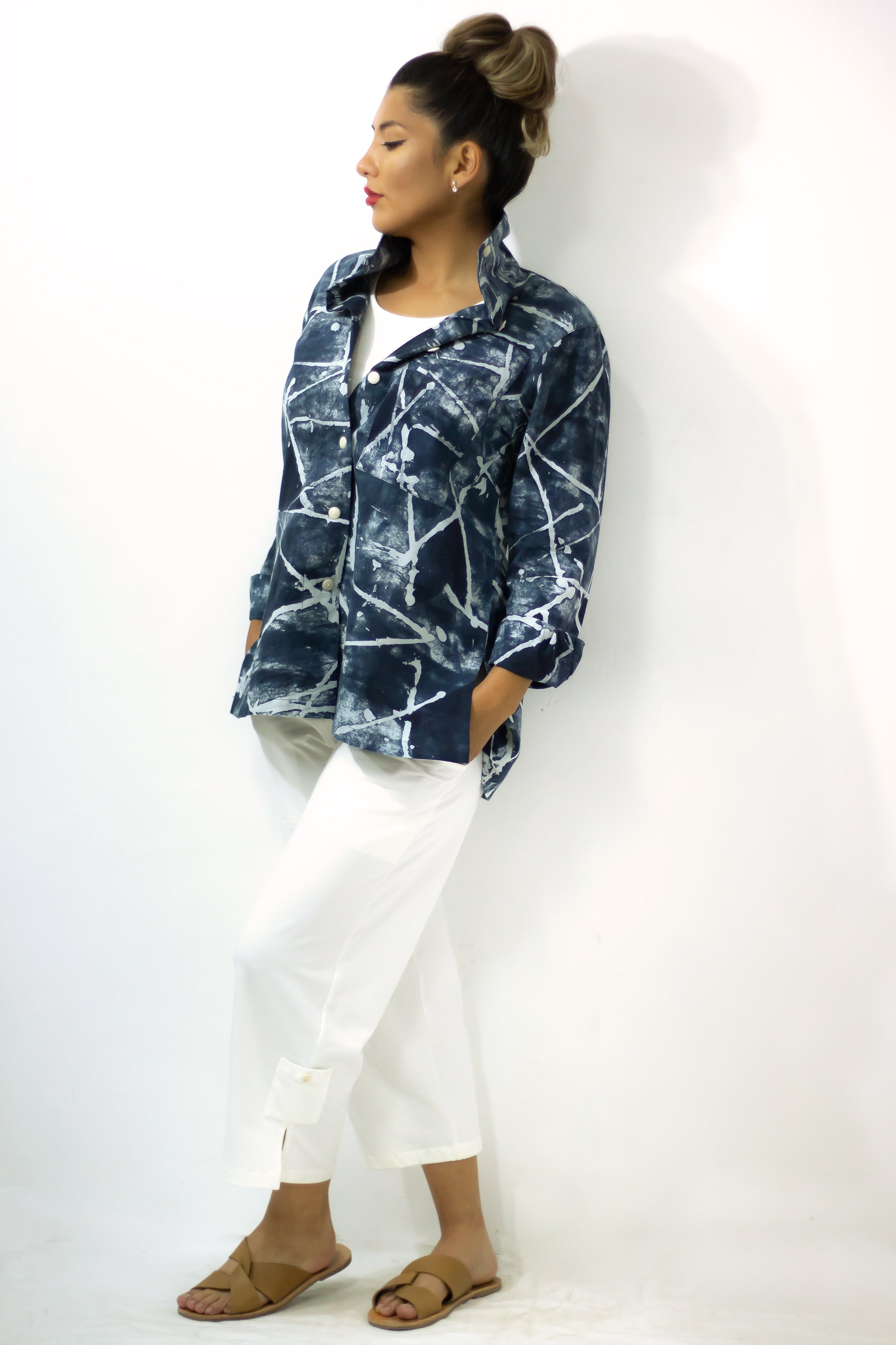 Hi-Collar Shirt - Navigator