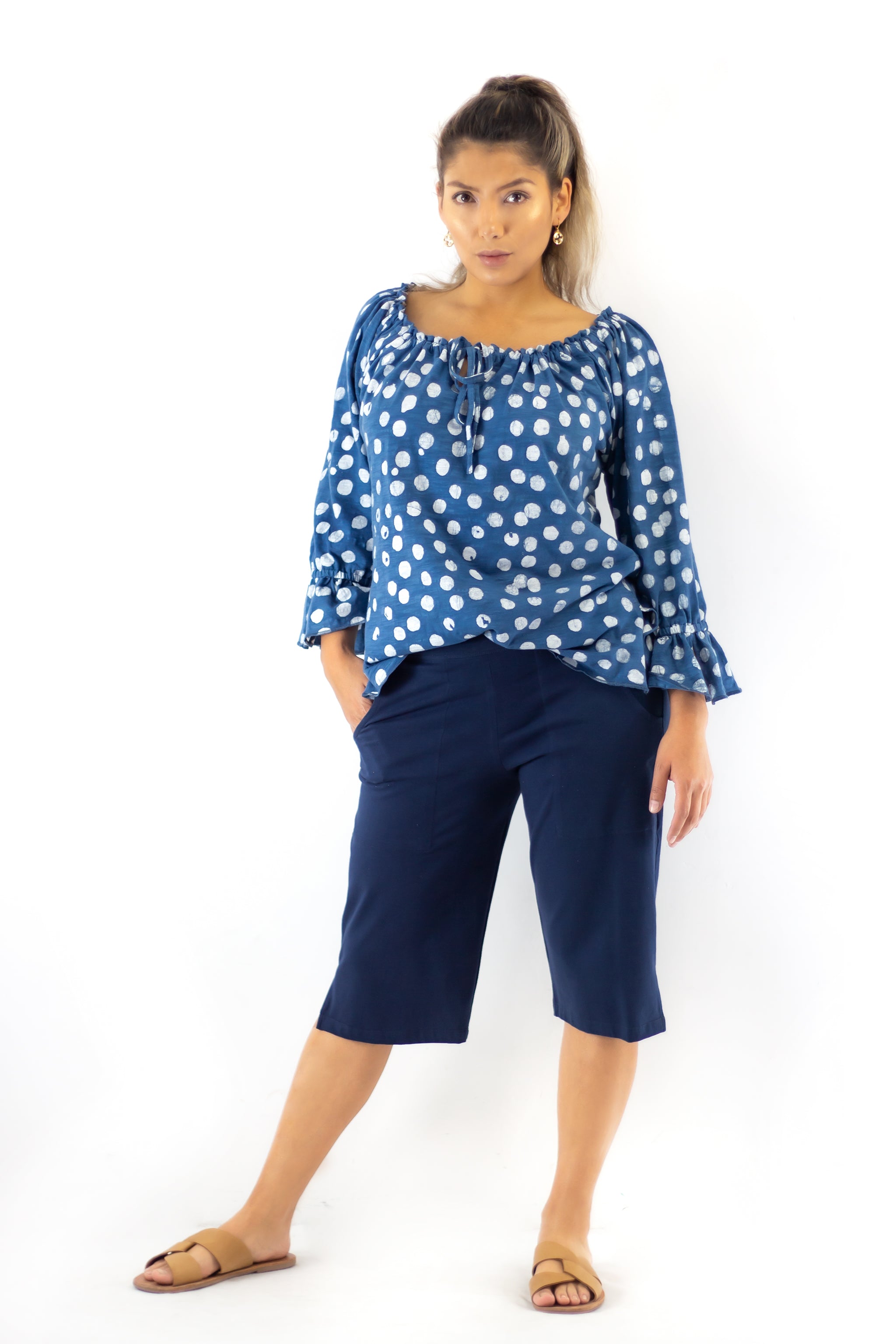 Peasant Blouse J139 - Effervescence Pale Indi
