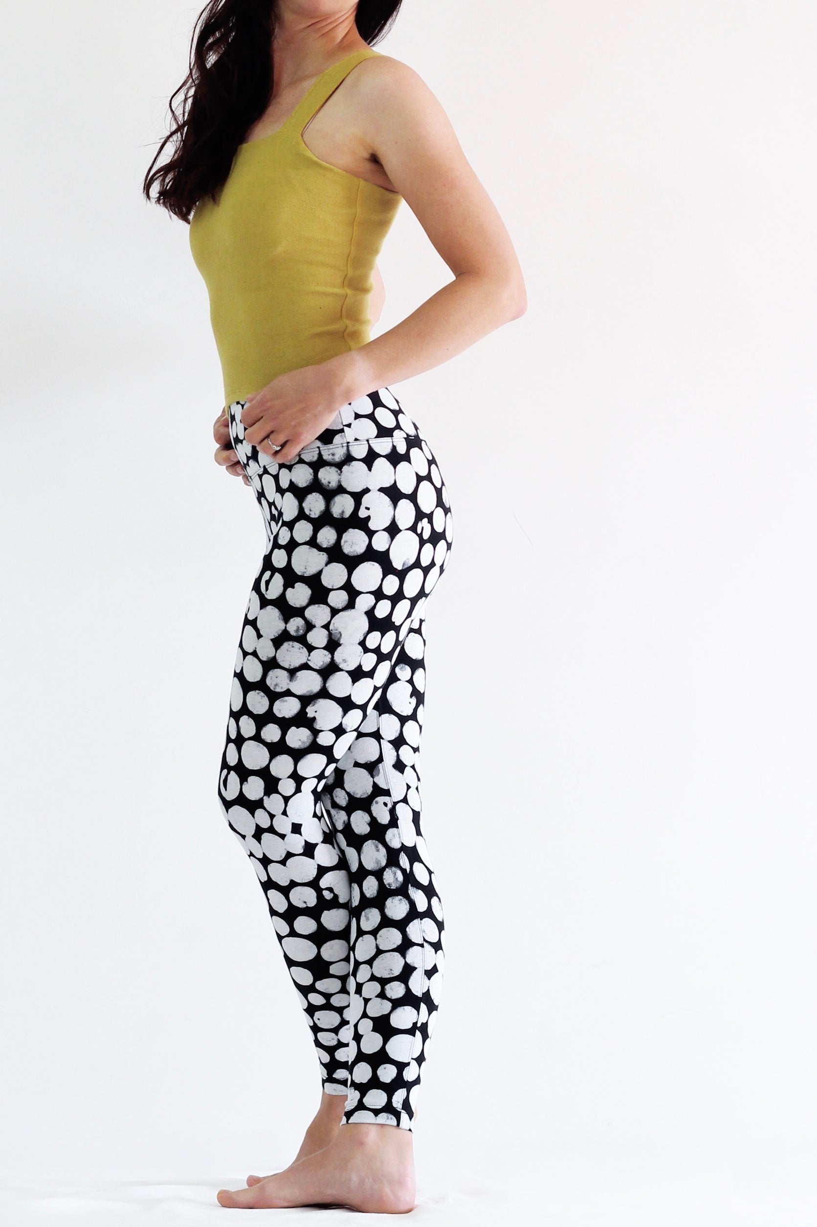 Hand Painted Leggings or Crops - Natural Bubbles