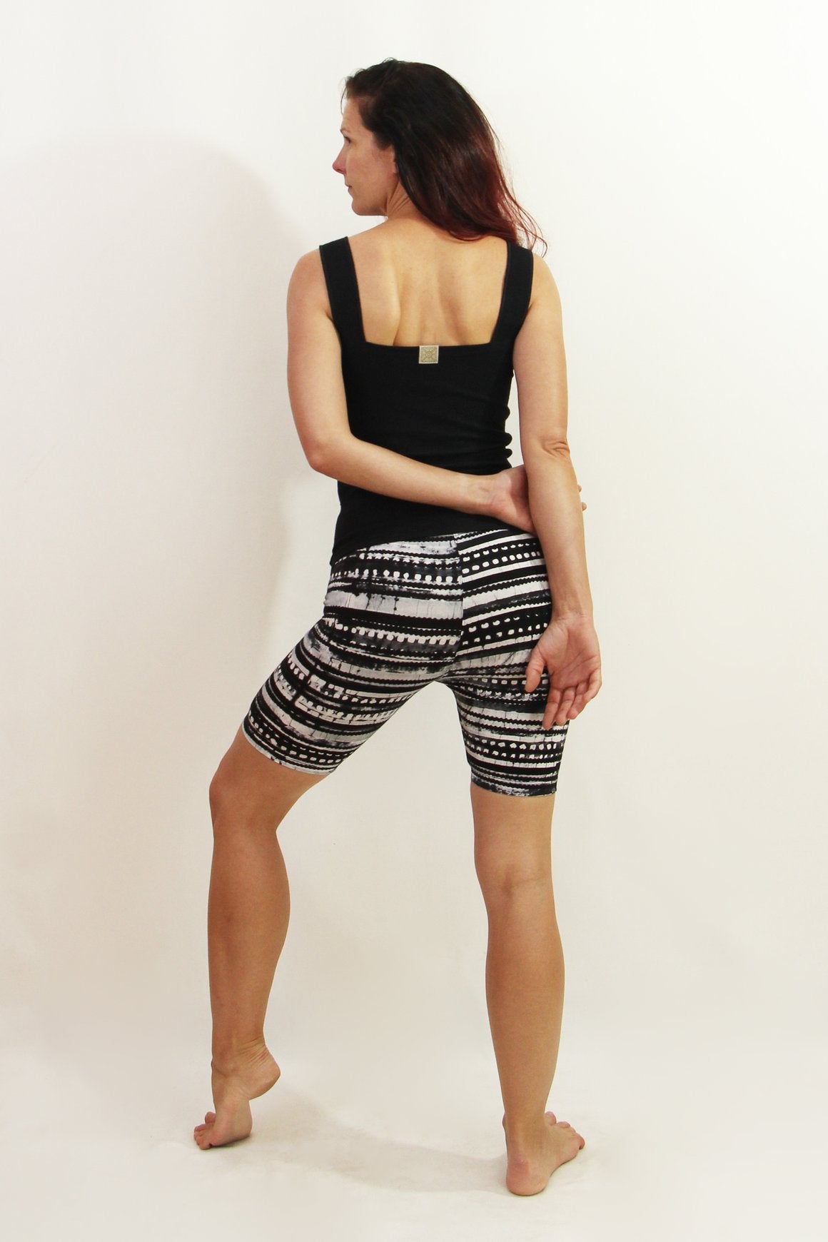 Hand Painted Shorti Crops - Night and Rise Stripe