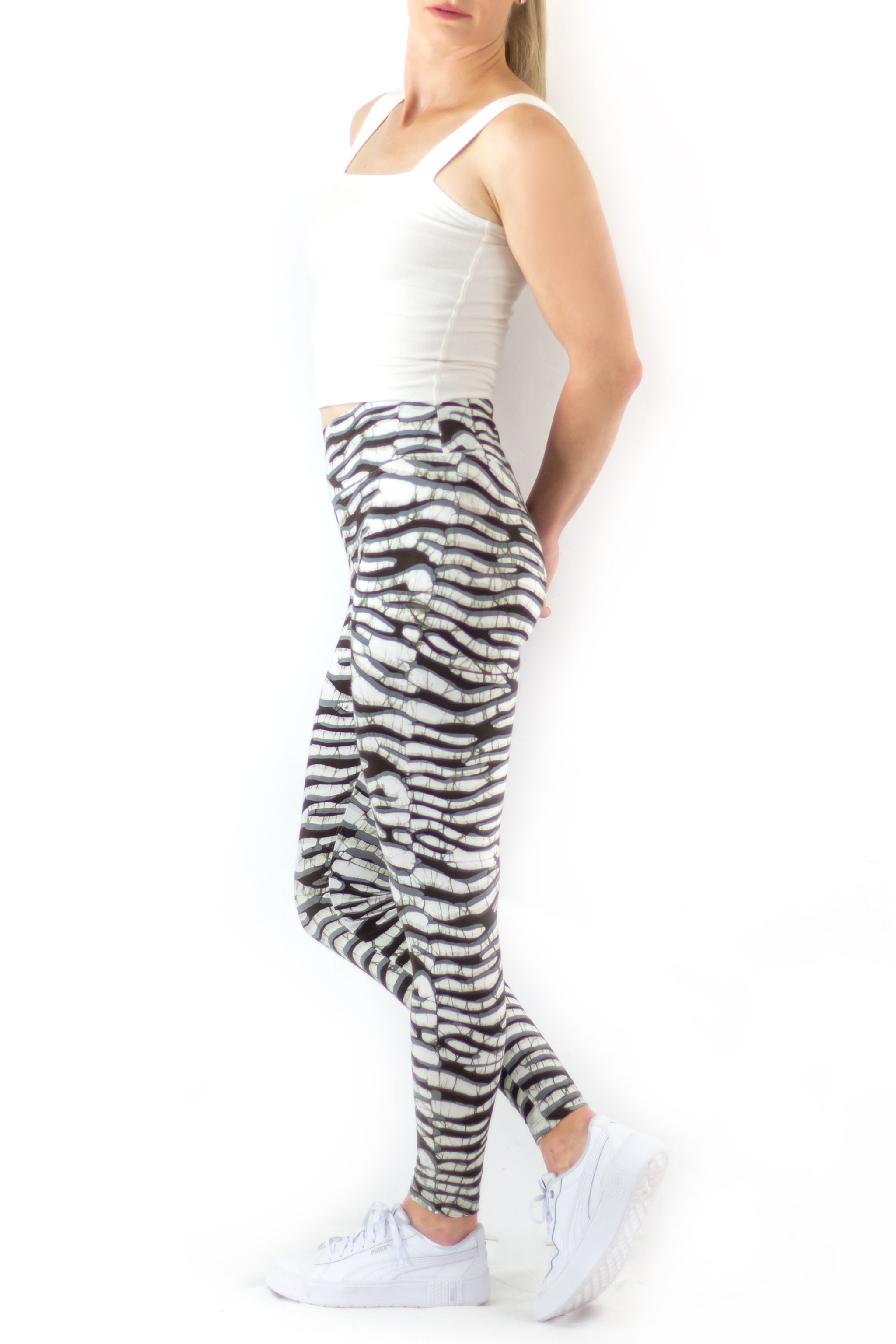 Hand Painted Leggings or Crops - Blue Footed Boobi