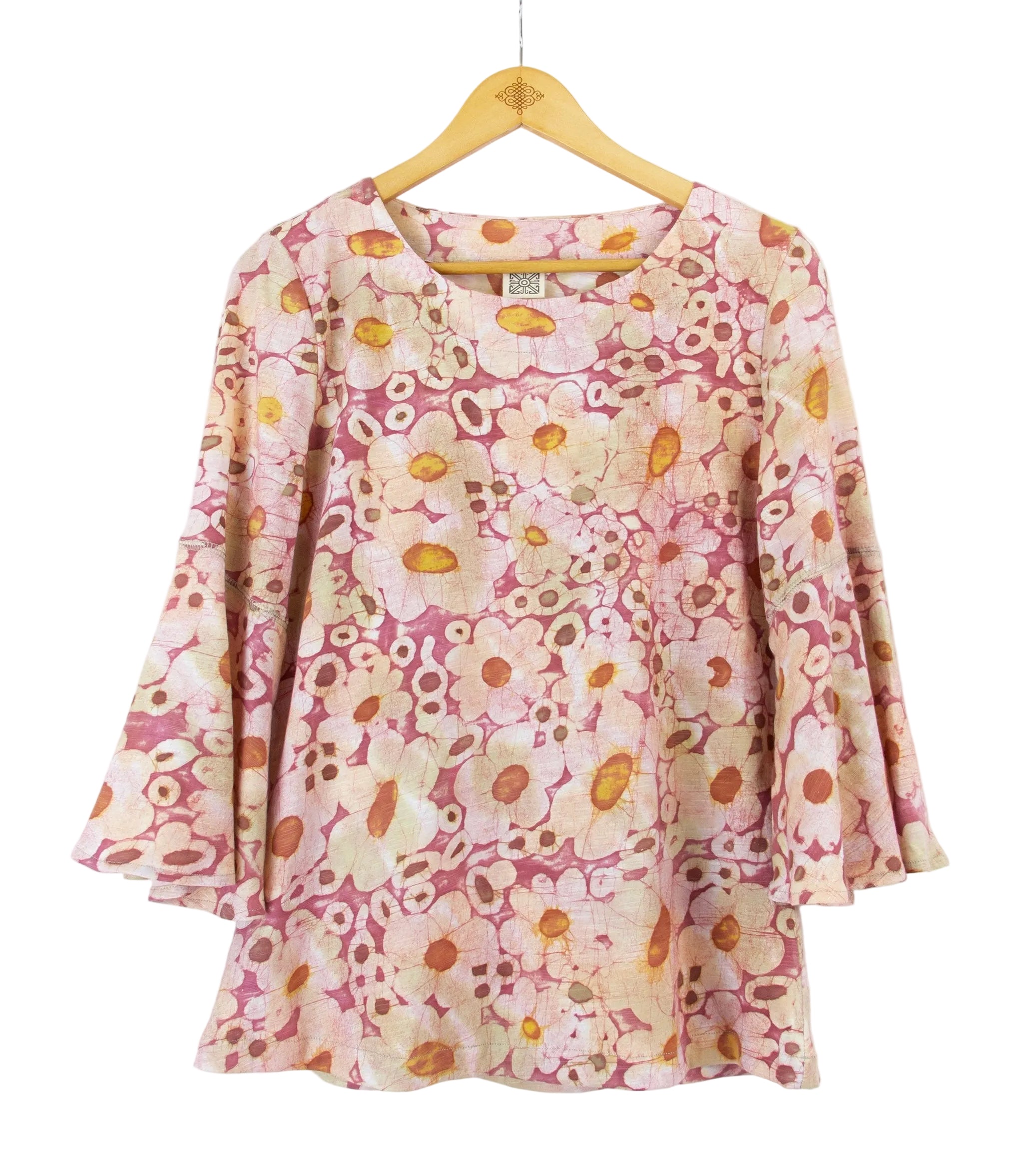 Flare Sleeve Top - Aloft Motif