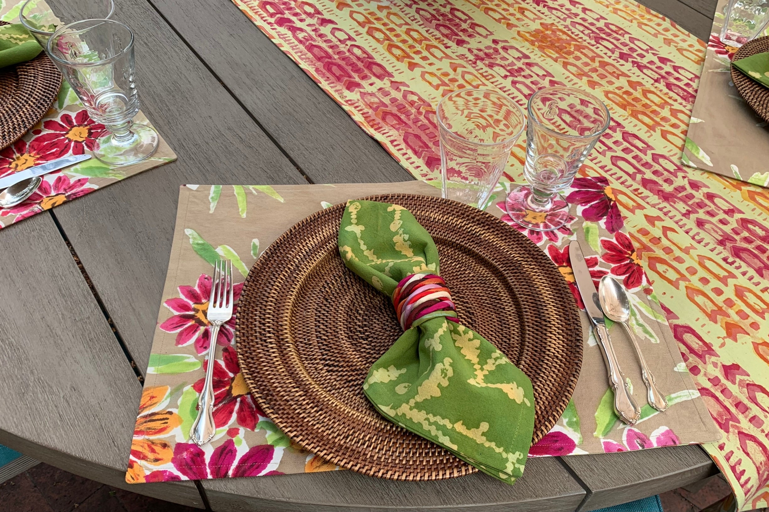 Hand Painted Placemats, Napkins, and Table Runners - Margarite/Simone