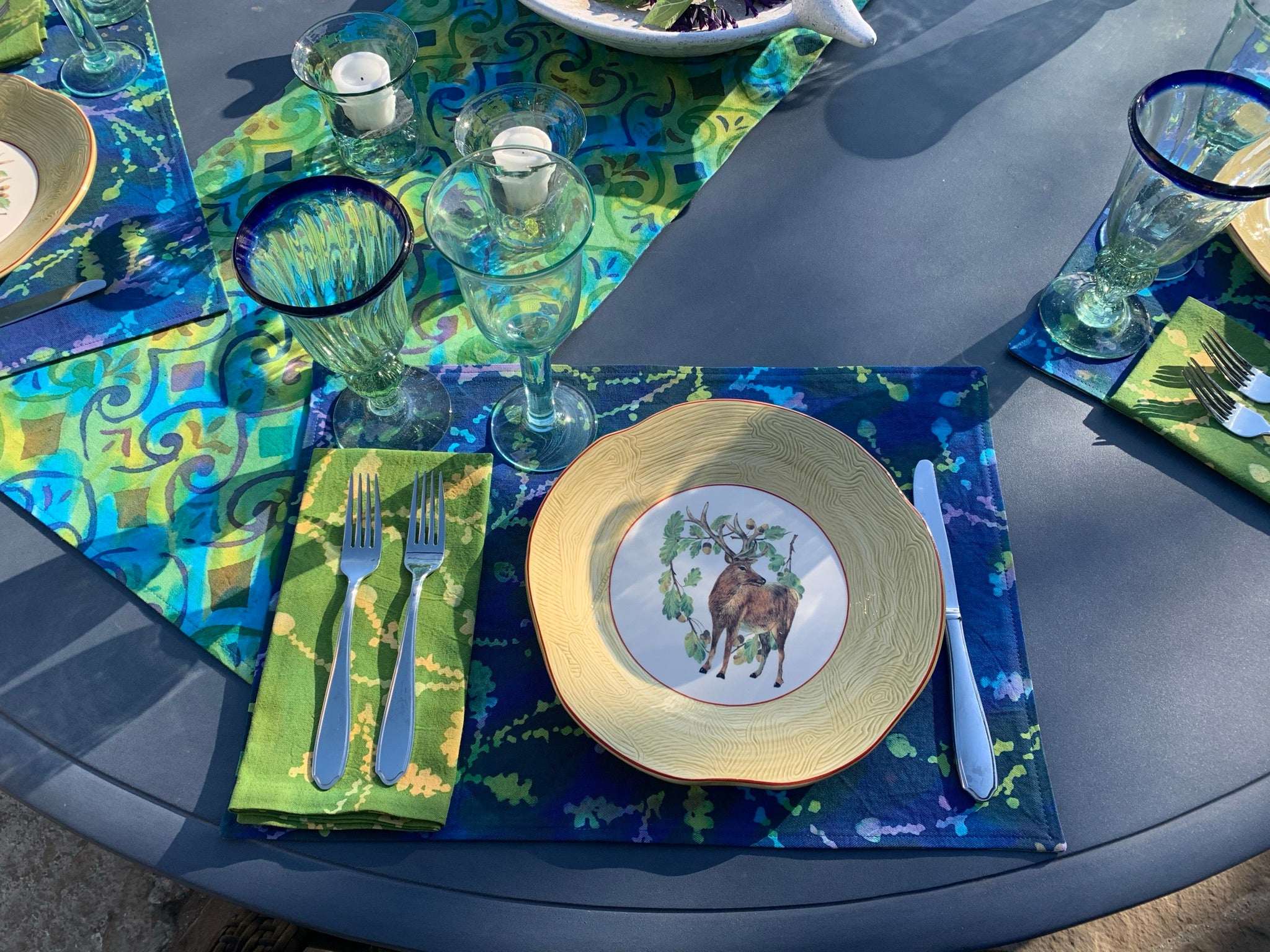 Hand Painted Placemats, Napkins, and Table Runners - Berrilicious/FleurDeMur