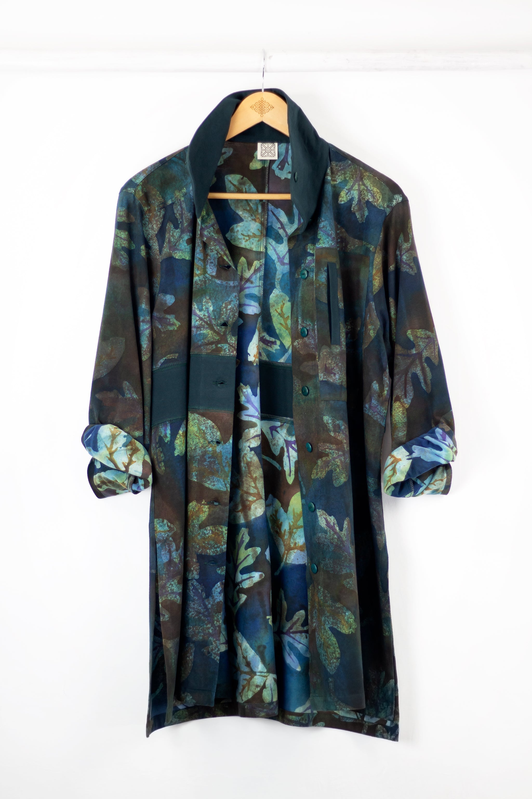 Hi-Collar Shirt - Long-Fallen Deep Lake