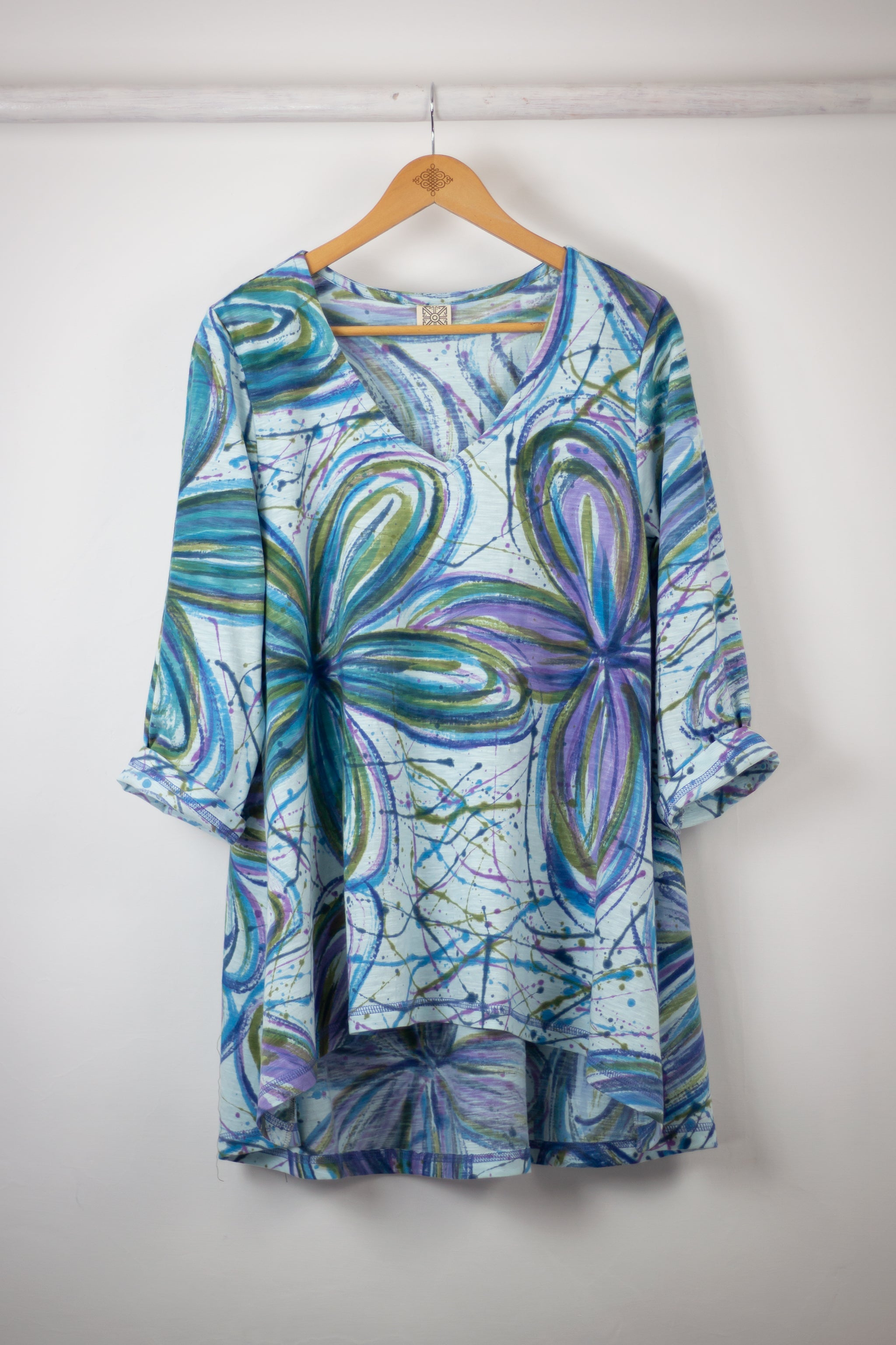 EZ Tunic - Flower Power Blues