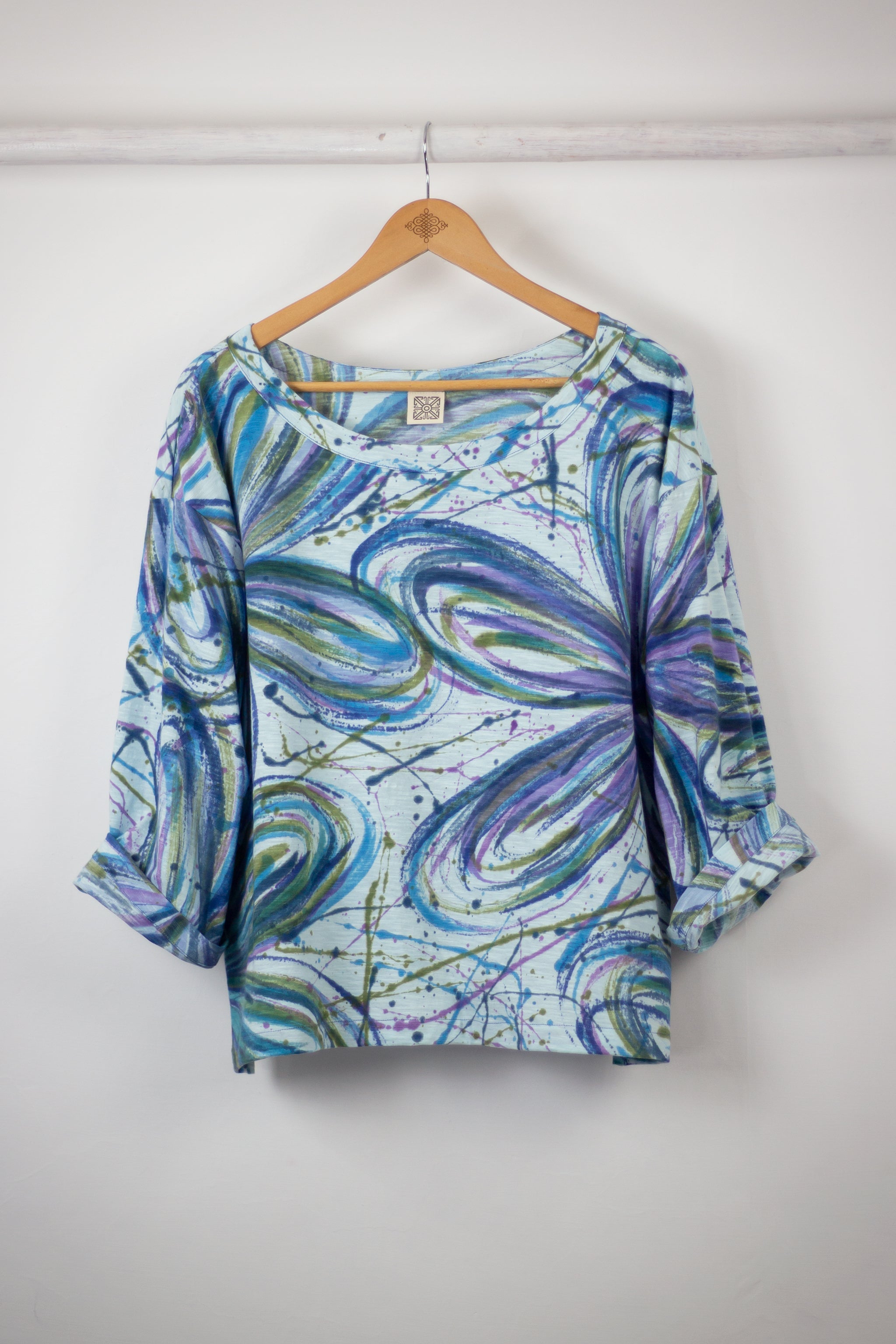 Leeni Top 5064S - Flower Power Blues