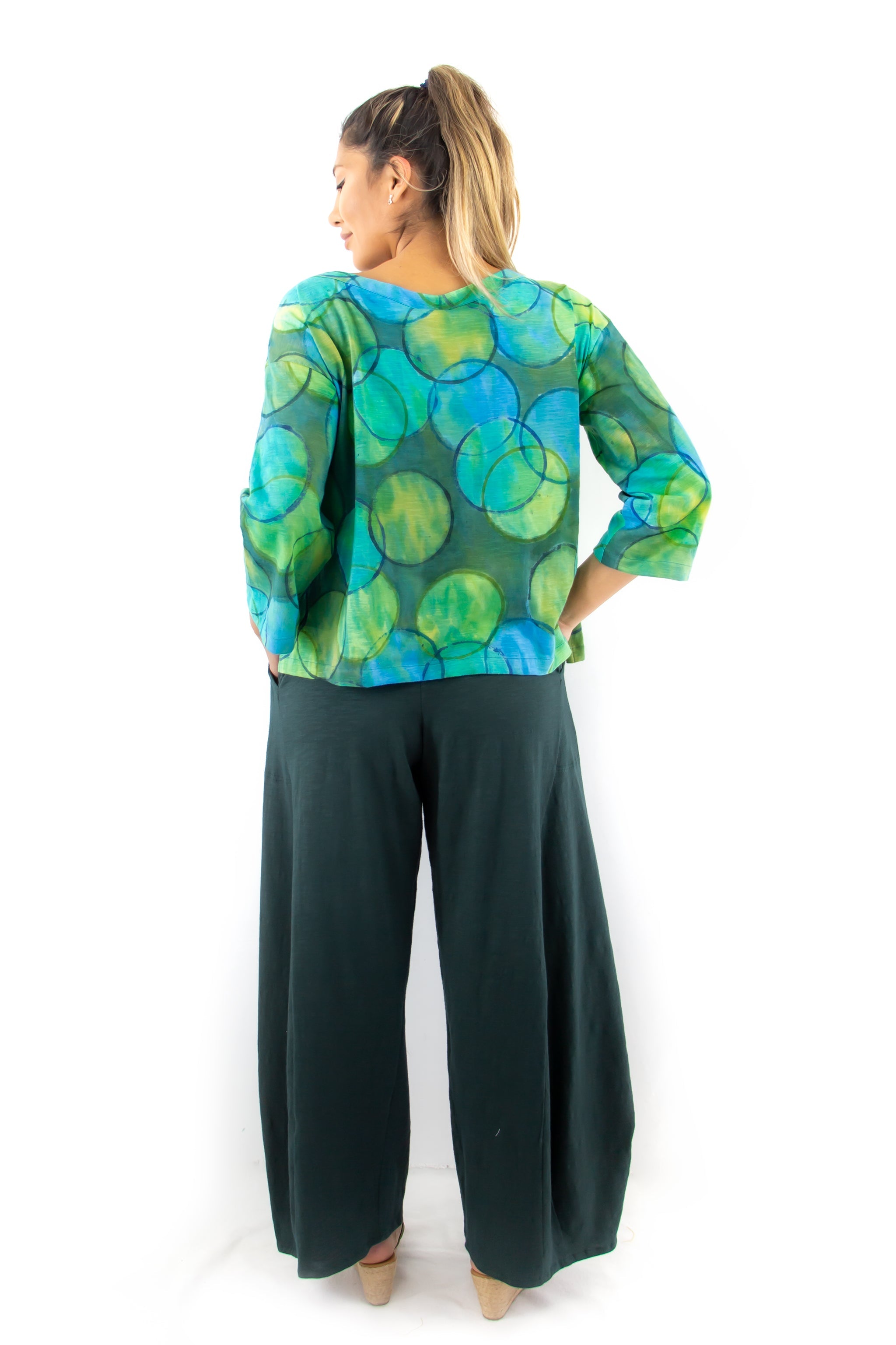 Leeni Top - Orbz Blue Verde