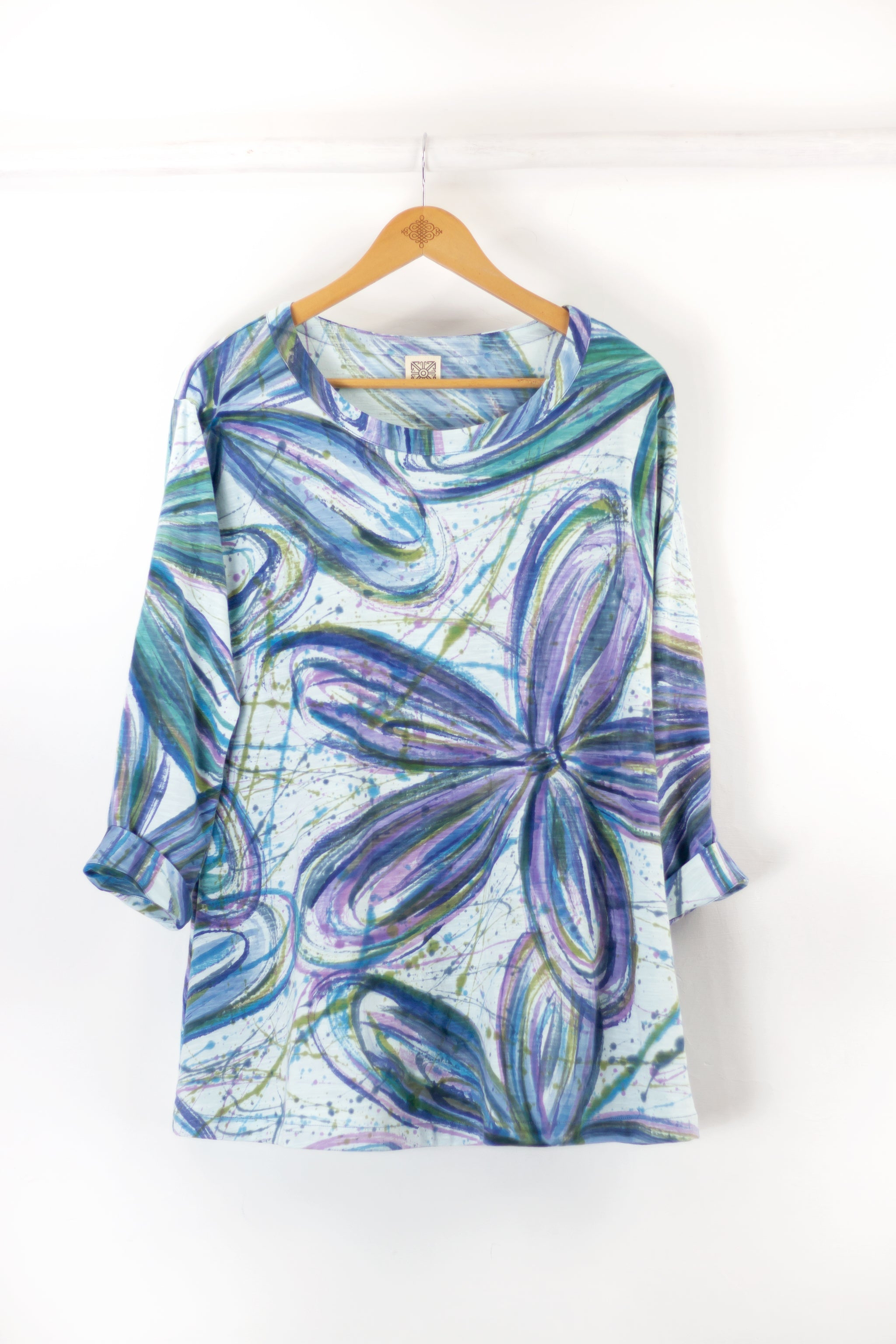 CU Tunic - Flower Power Blues