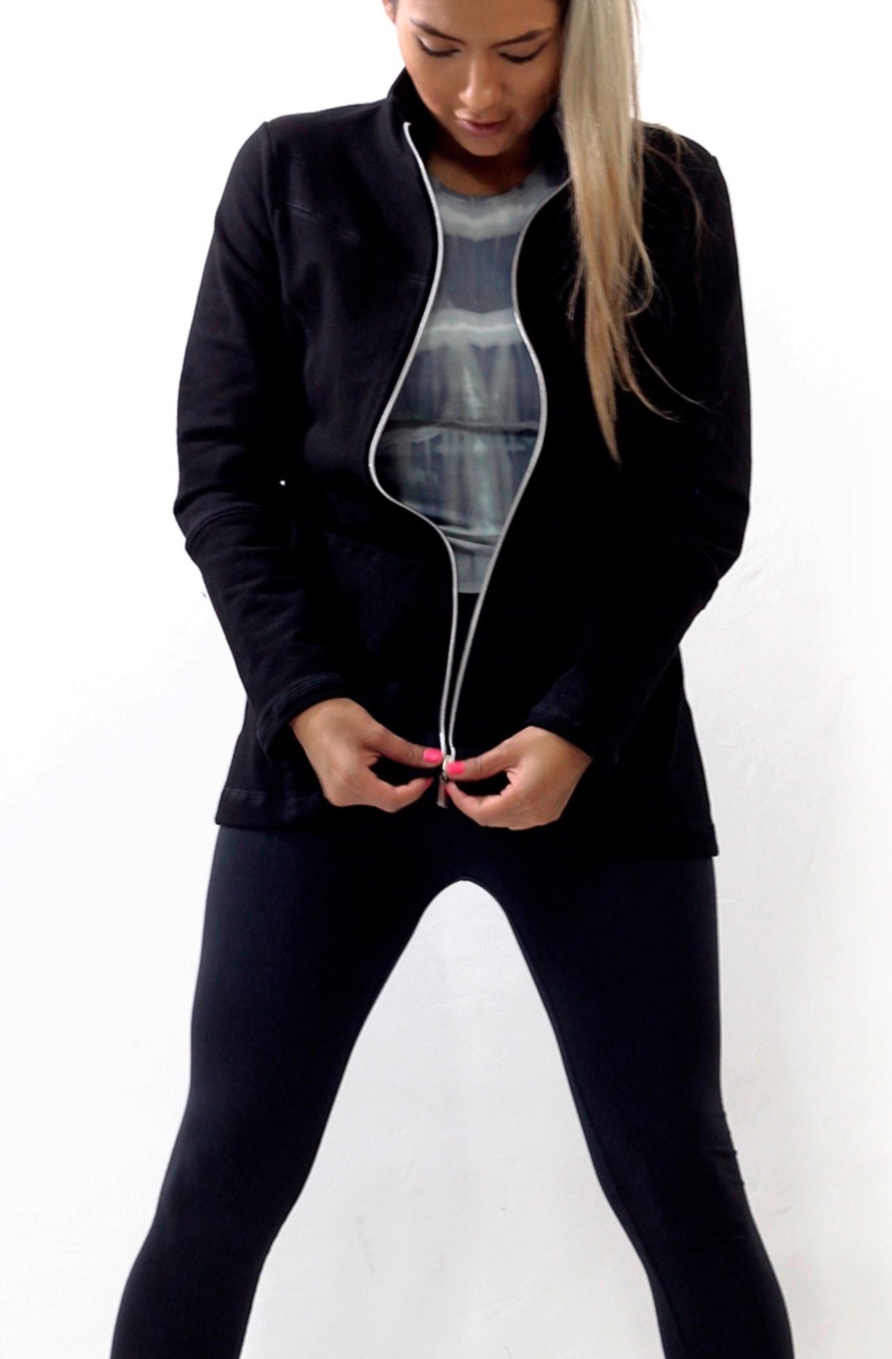 Zip Fleece Jacket - Black