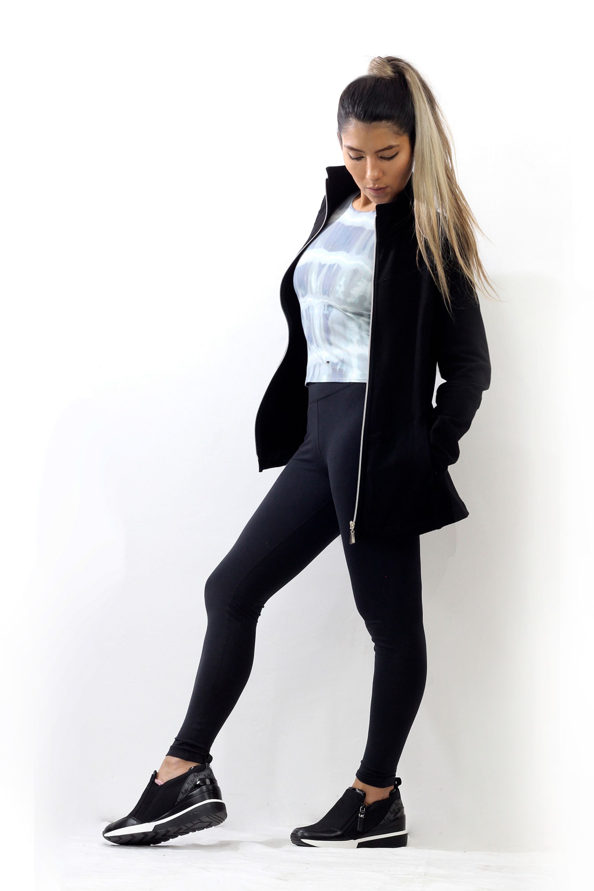 Zip Fleece Jacket - Black