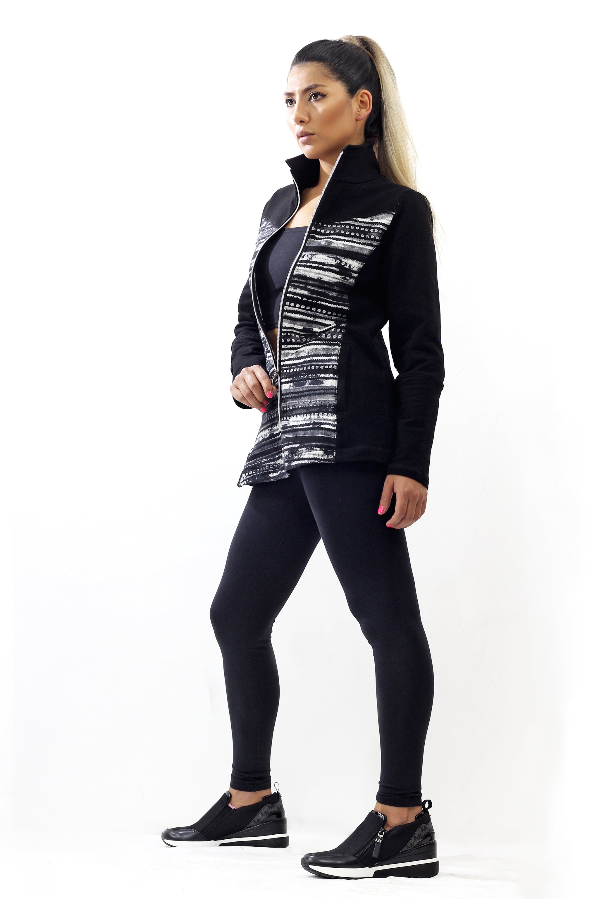 Zip Fleece Jacket or Vest - Night Stripe