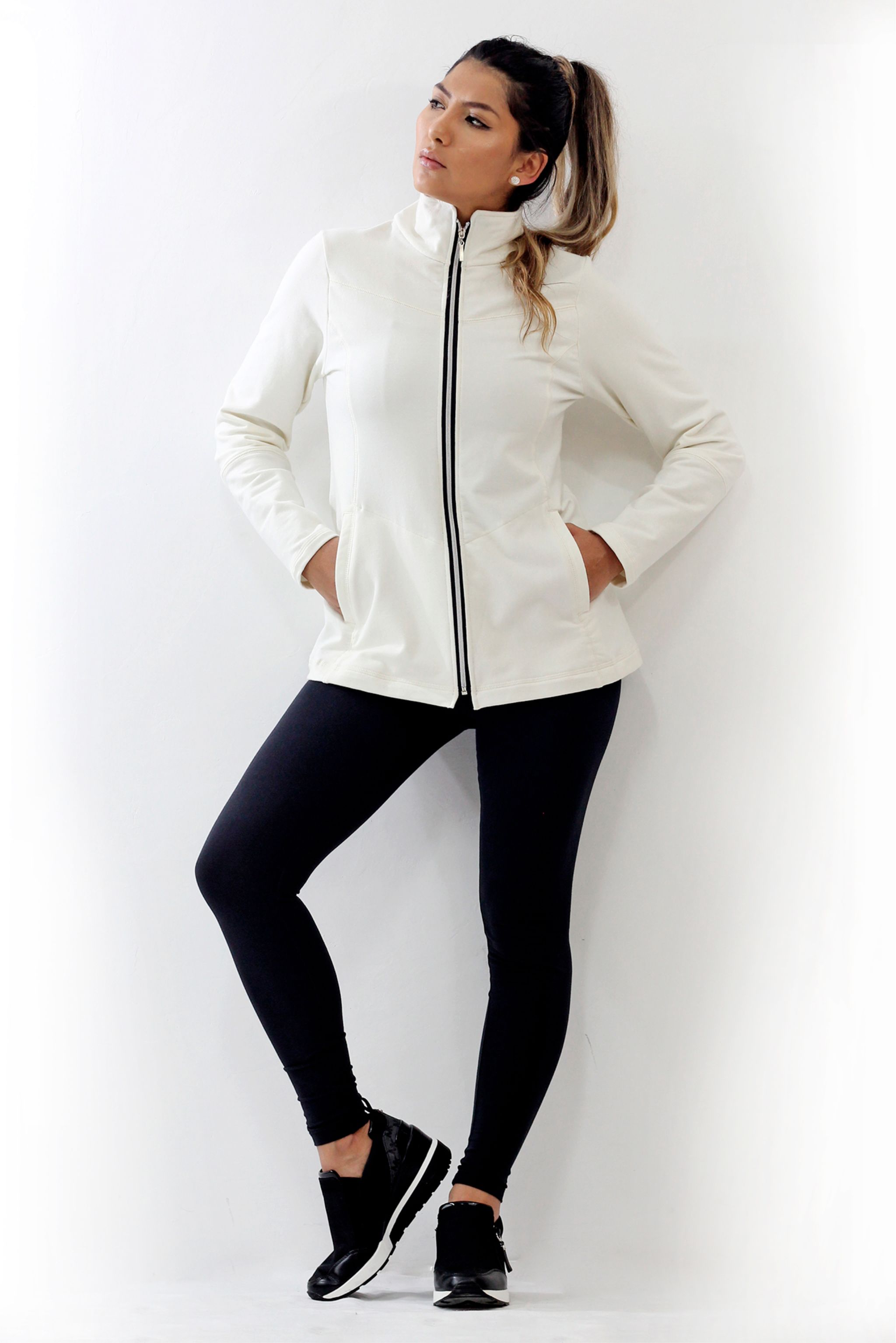 Zip Fleece Jacket - Natural